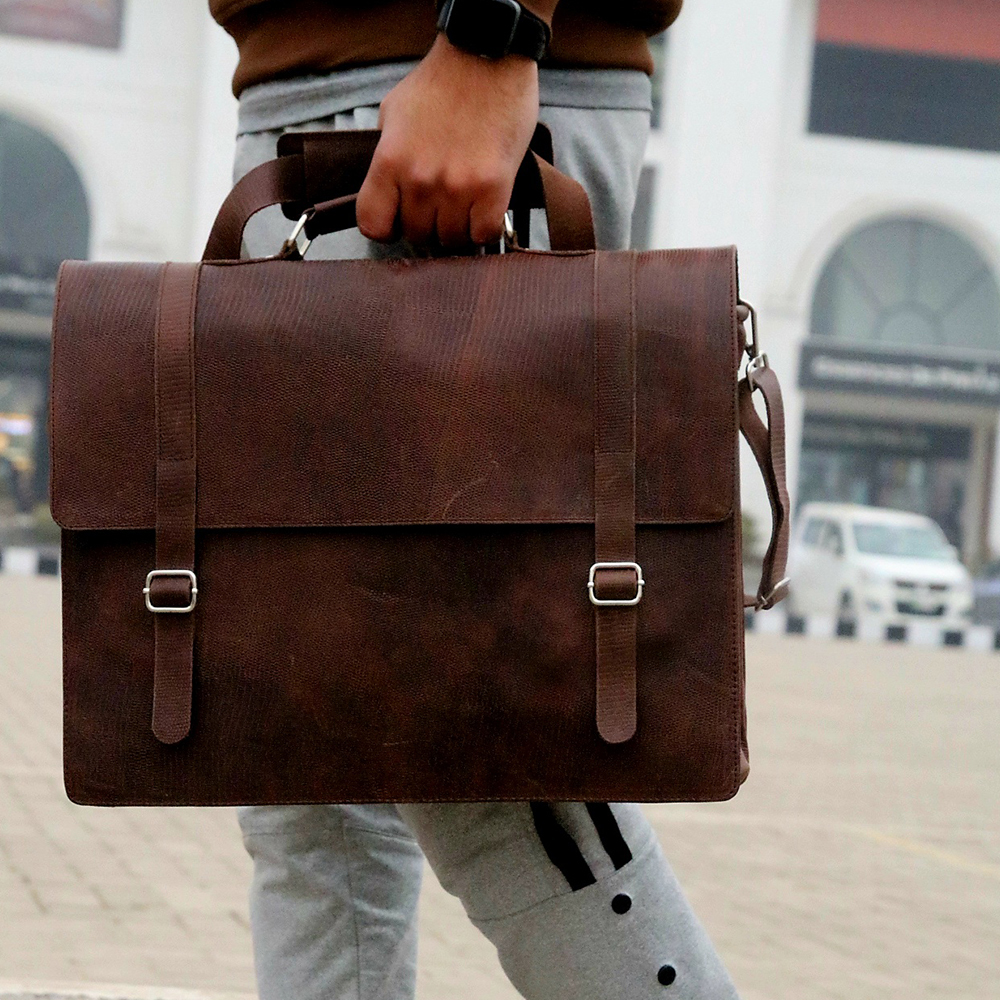 Original Leather laptop bag, leather briefcase bag, business bag, leather bag for men's - view 2