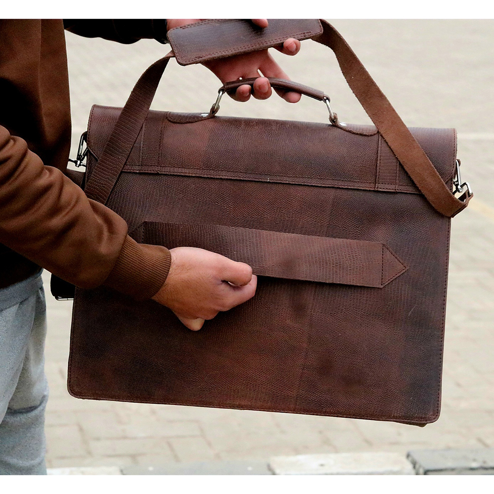 Original Leather laptop bag, leather briefcase bag, business bag, leather bag for men's - view 4