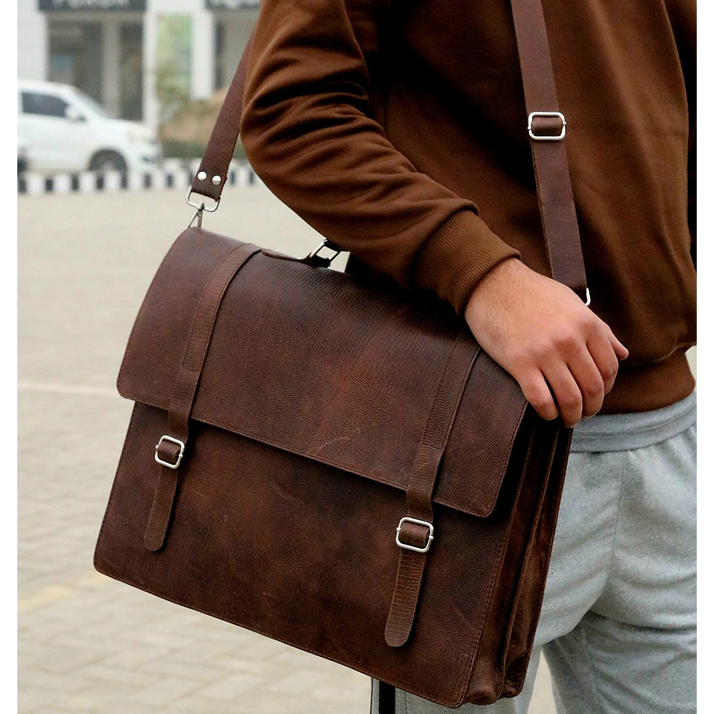 Original Leather laptop bag, leather briefcase bag, business bag, leather bag for men's - view 5