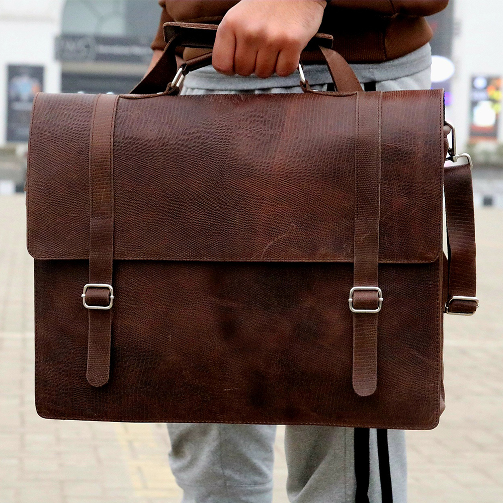 Original Leather laptop bag, leather briefcase bag, business bag, leather bag for men's - view 7