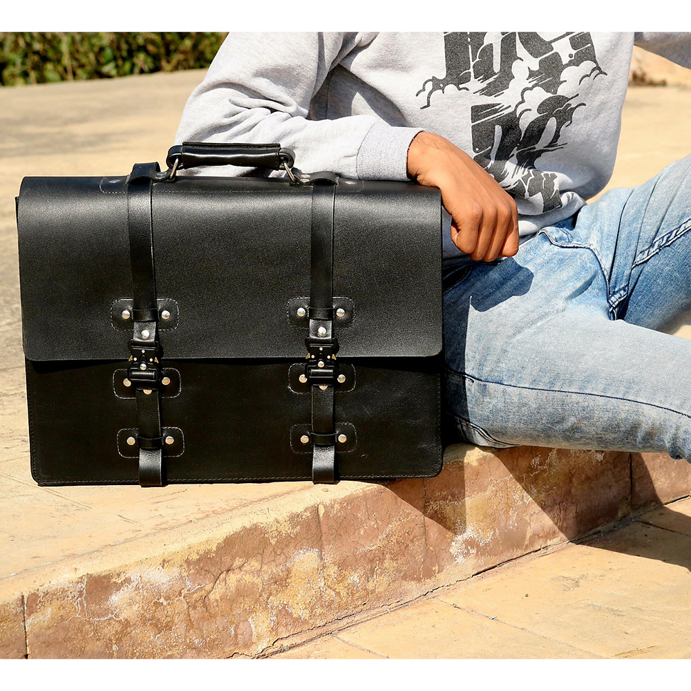 Original Leather laptop bag, leather briefcase bag, business bag, leather bag for men's - view 7