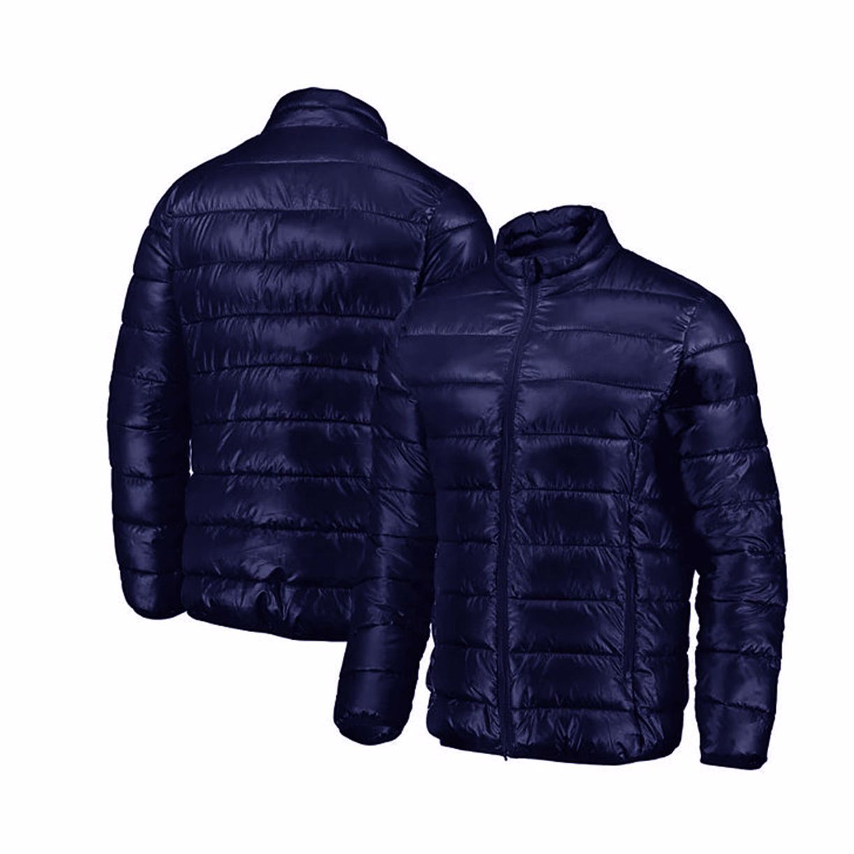 Custom windbreaker plain puffer jacket - view 2
