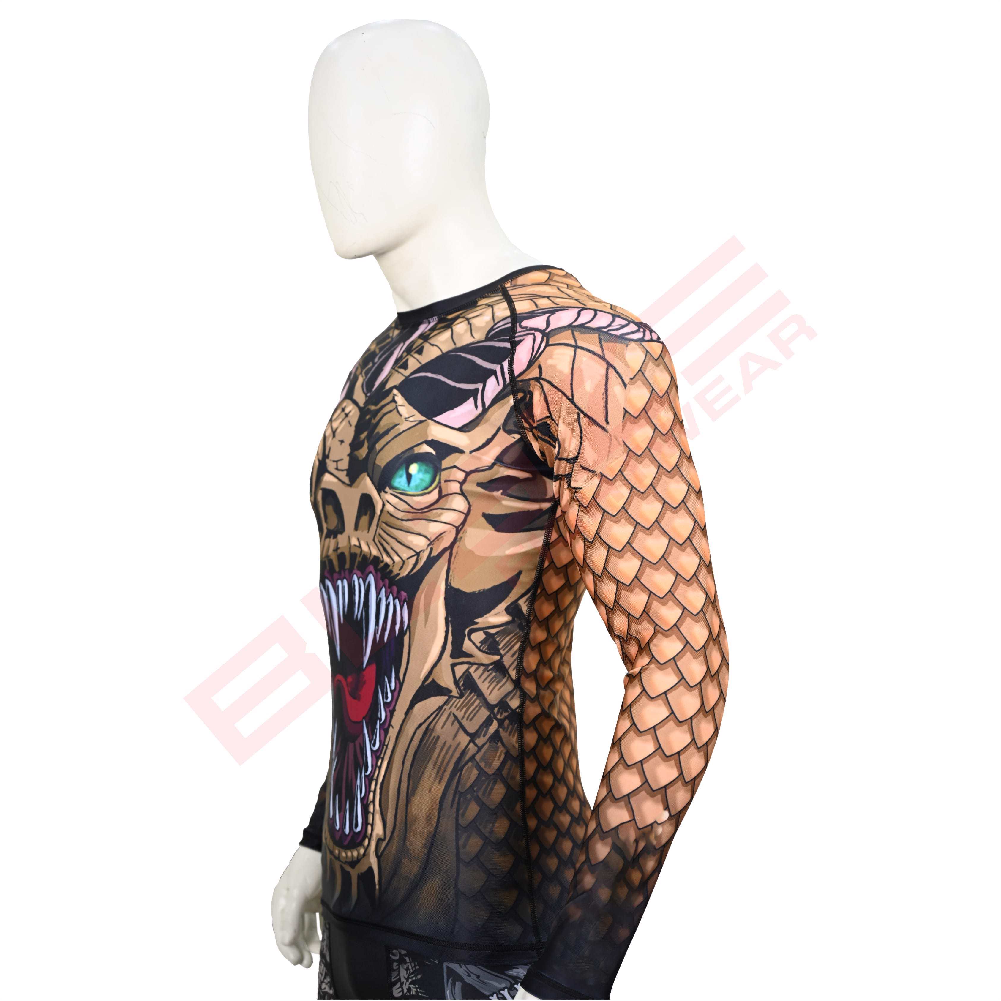 New Customized MMA Rash Guard full Sleeve Rash Guard OEM Sublimation printed High Quality BJJ SUITE 