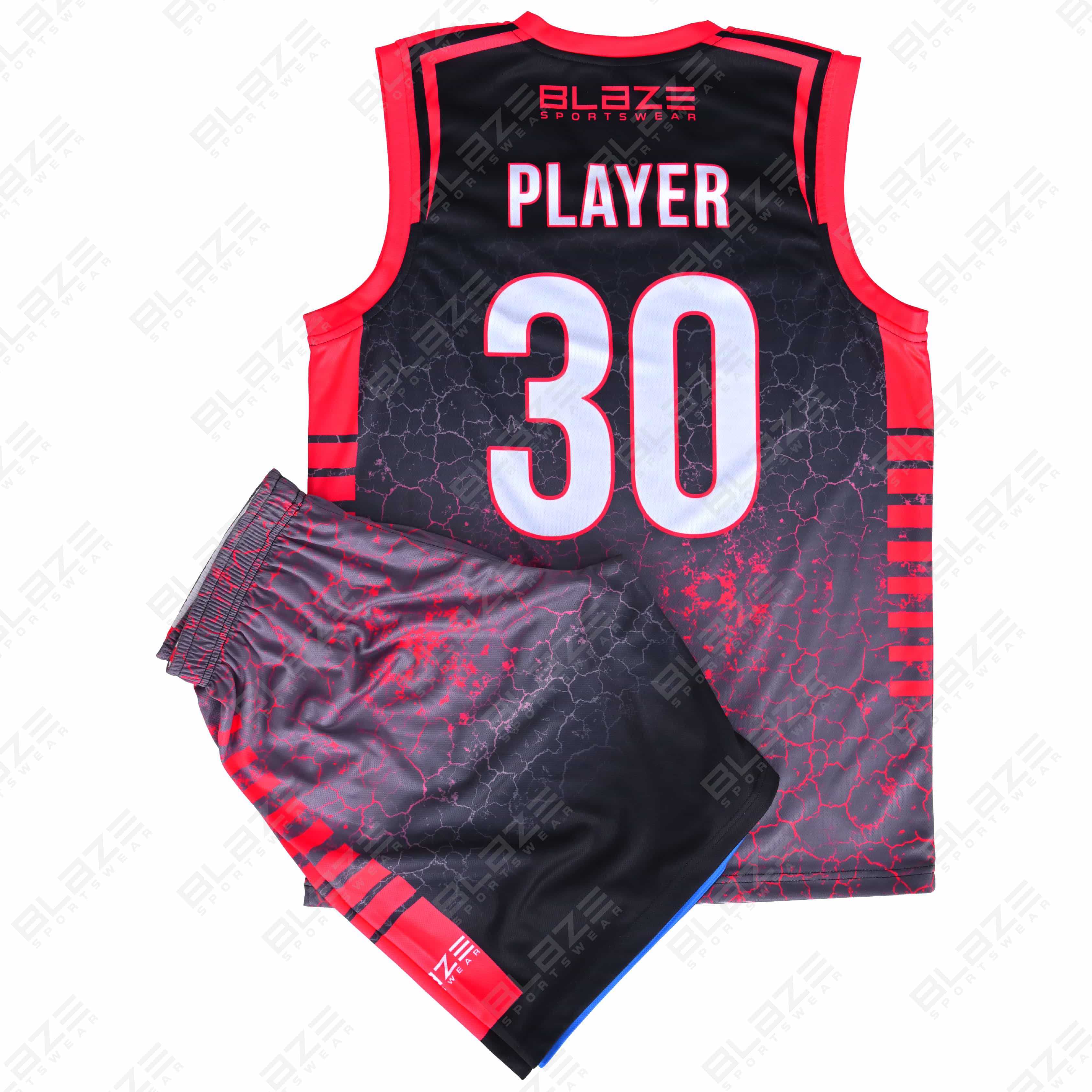  Custom 100% polyester basketball uniform with a trendy design for athletes, featuring a modern kit. - view 2
