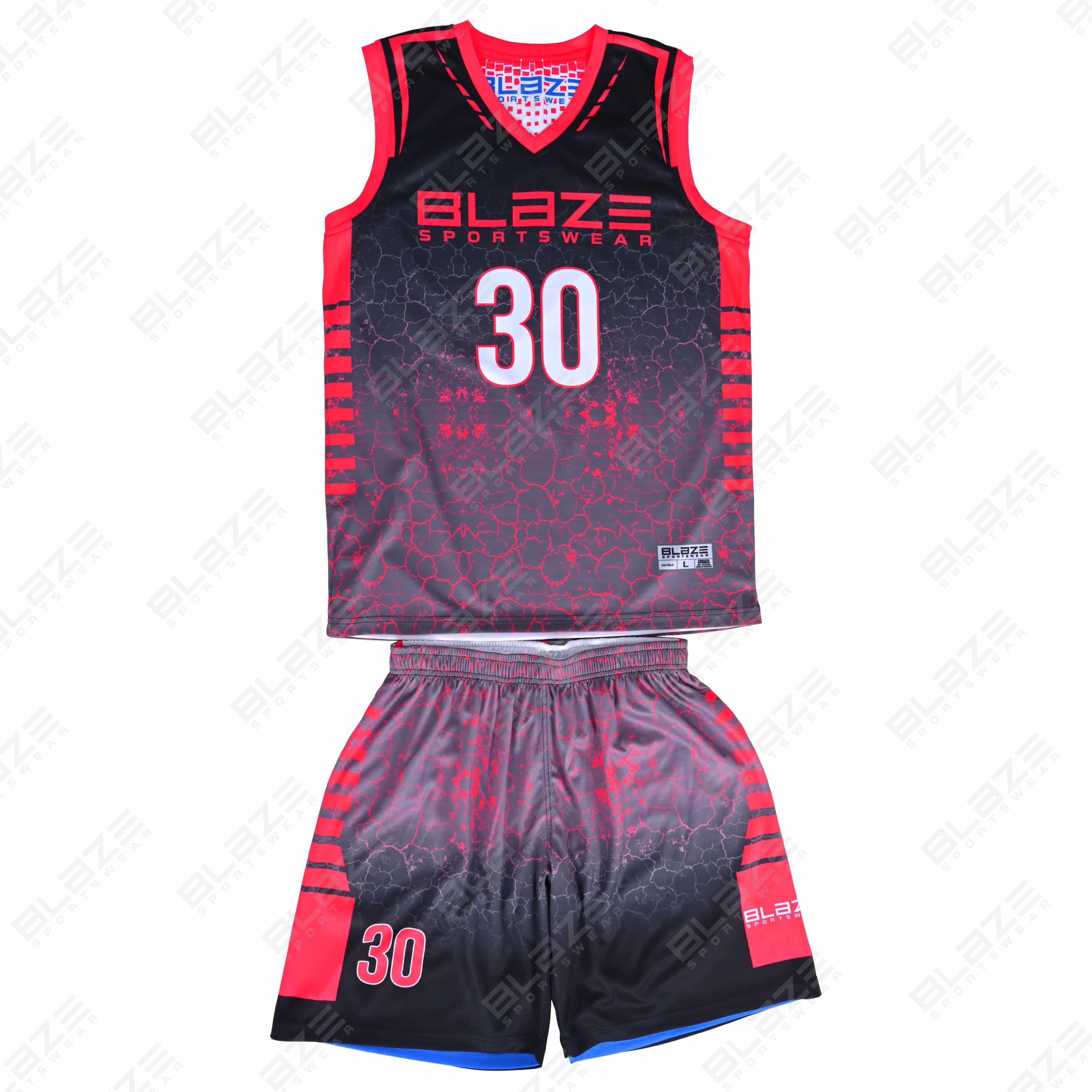  Custom 100% polyester basketball uniform with a trendy design for athletes, featuring a modern kit. - view 3