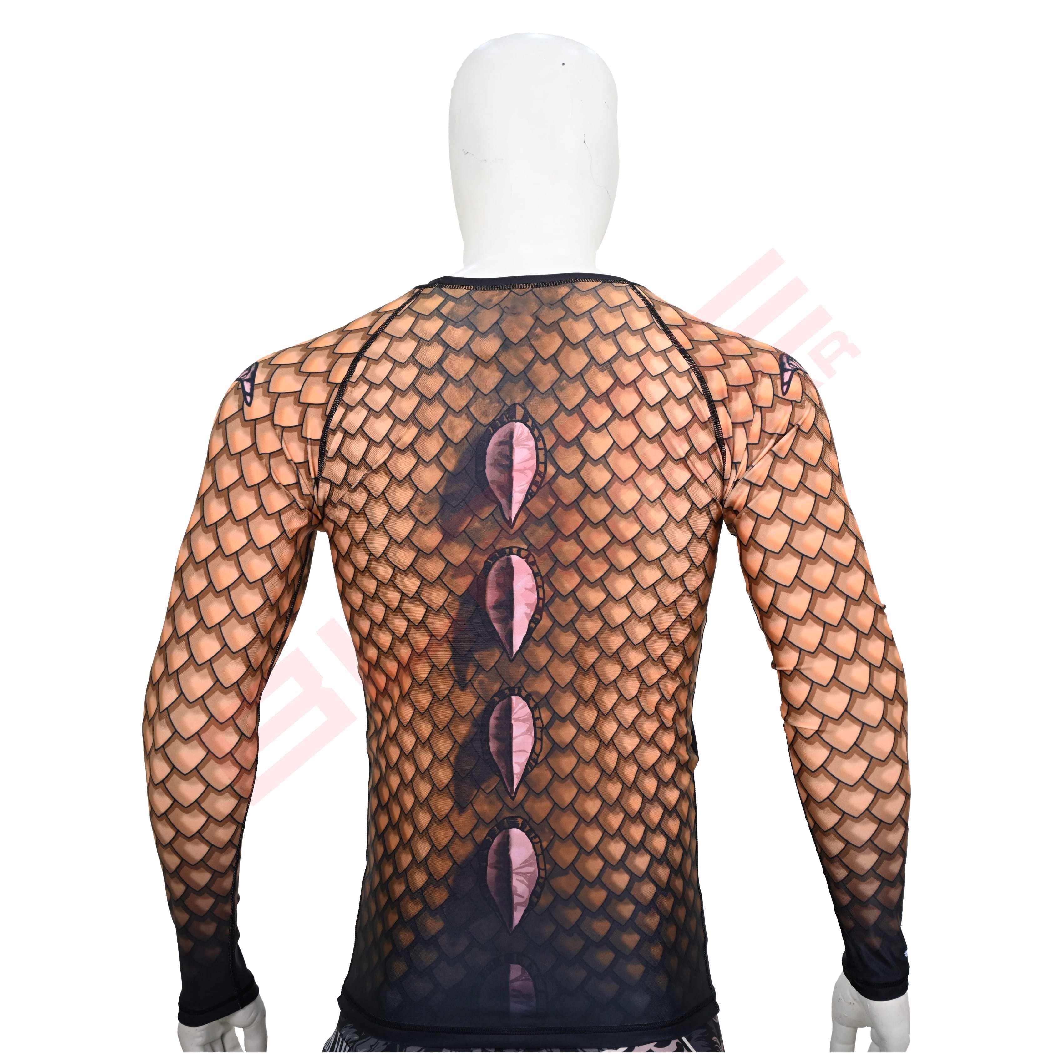 New Customized MMA Rash Guard full Sleeve Rash Guard OEM Sublimation printed High Quality BJJ SUITE  - view 4