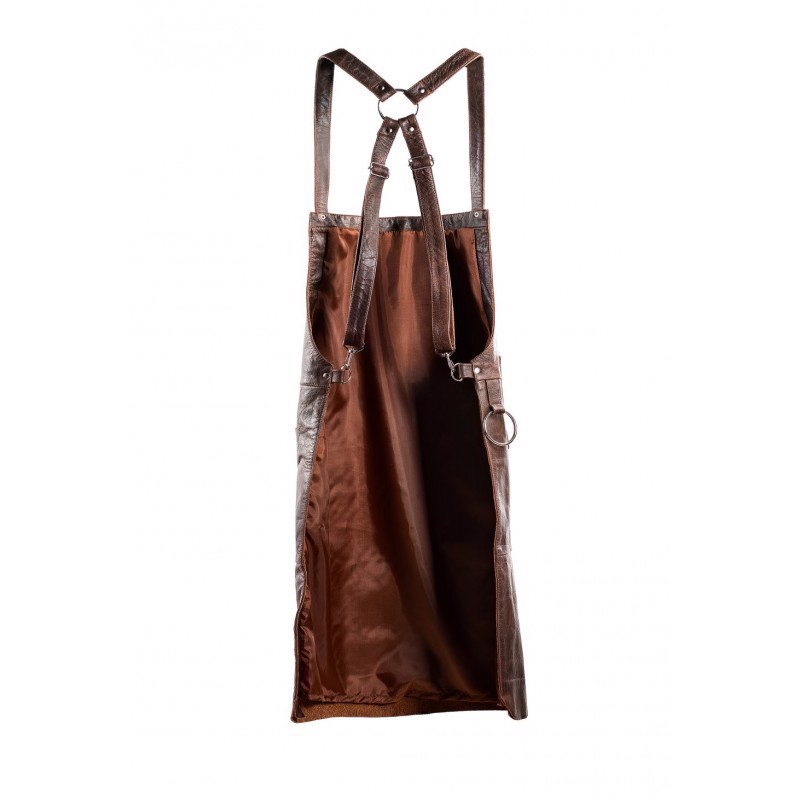 PREMIUM LEATHER VINTAGE BROWN APRON - view 4