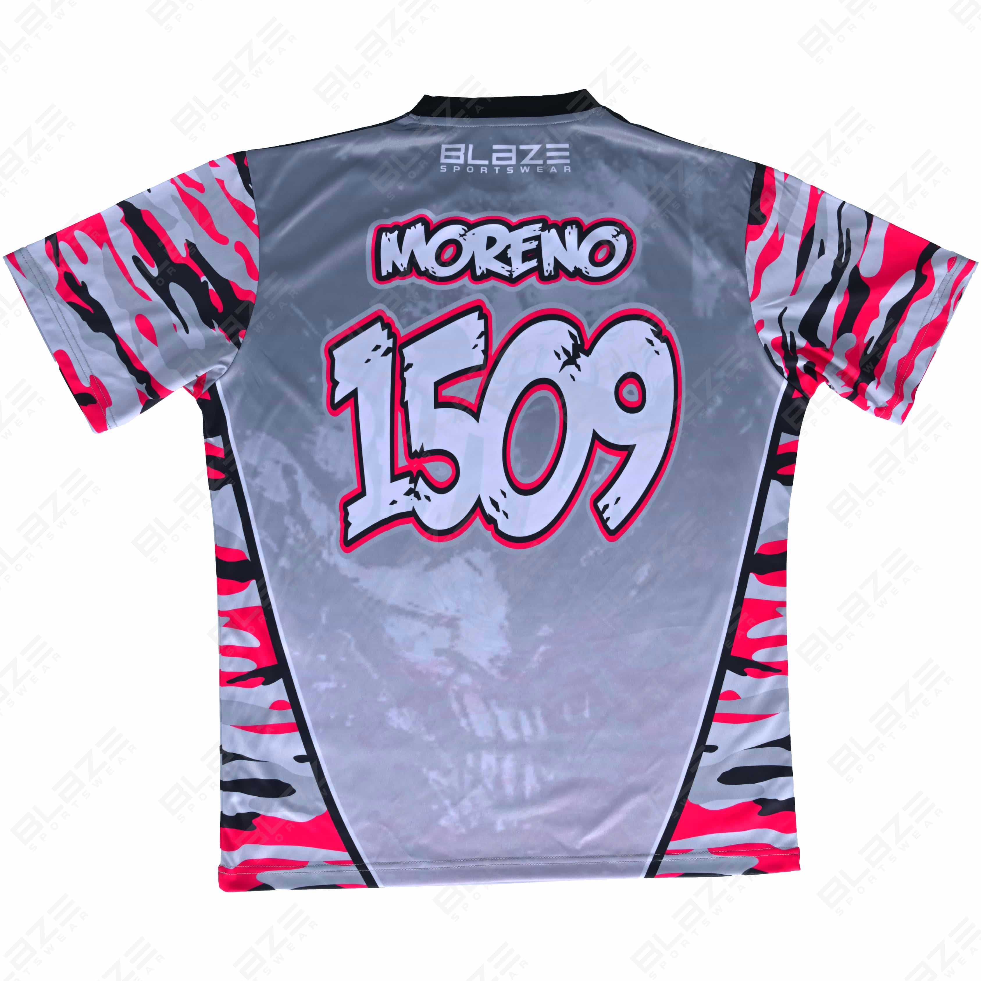Custom lightweight soccer jersey in 100% polyester with digital print for top performance.
