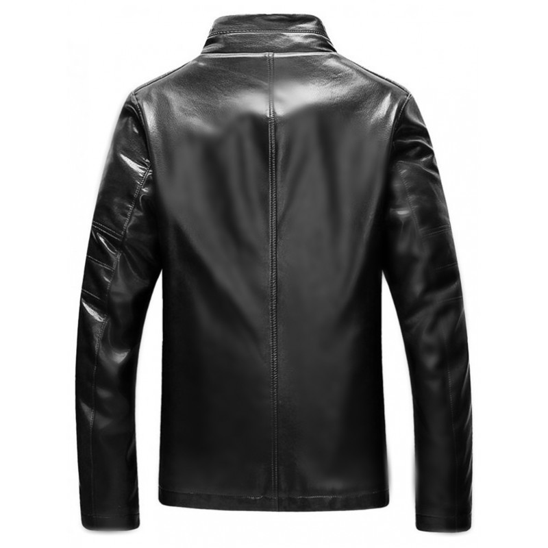 SUPREME AV8 TAYLOR SHEARLING BLACK WINTER LEATHER JACKET - view 2