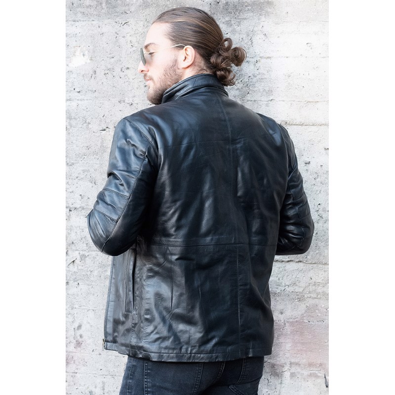 SUPREME AV8 TAYLOR SHEARLING BLACK WINTER LEATHER JACKET - view 6