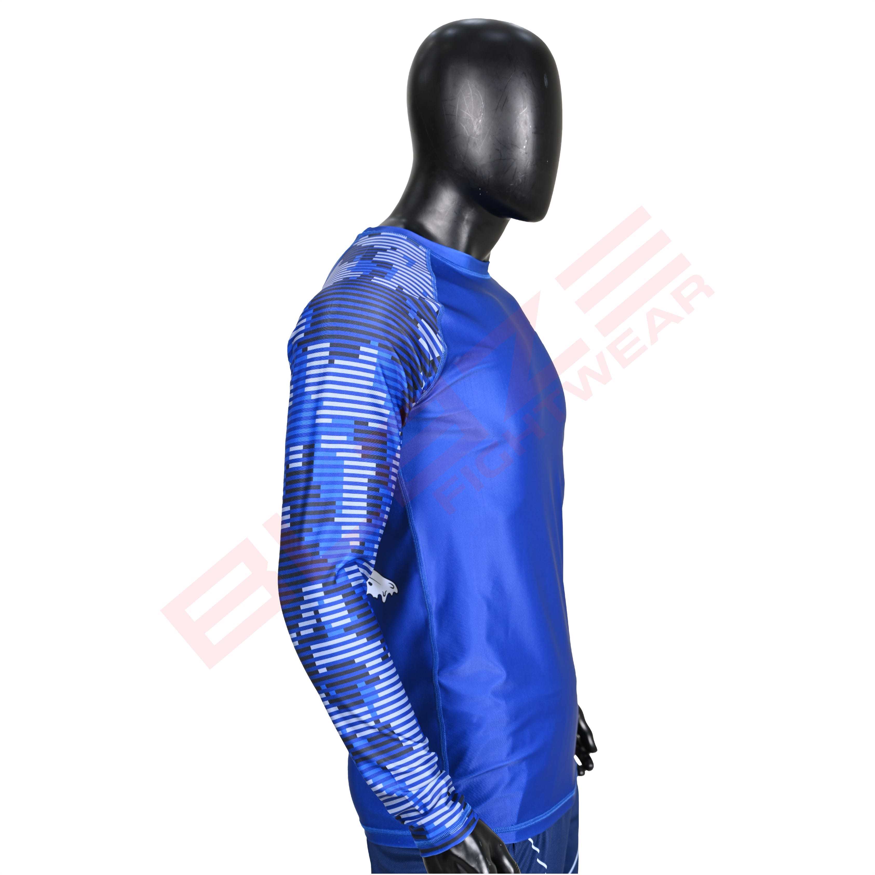 New Customized MMA Rash Guard full Sleeve Rash Guard OEM Sublimation printed High Quality BJJ SUITE  - view 3