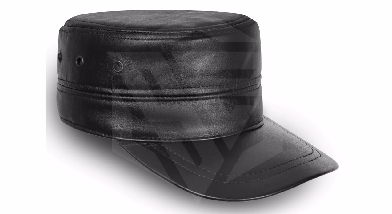 Customized 100% Genuine Leather Flat Cap For Men’s Customized Size