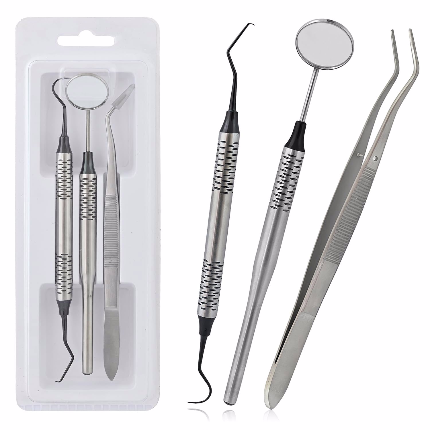 Set of 3 Instruments Basic Dental Set  Hollow Handle Dental Instruments  - view 3