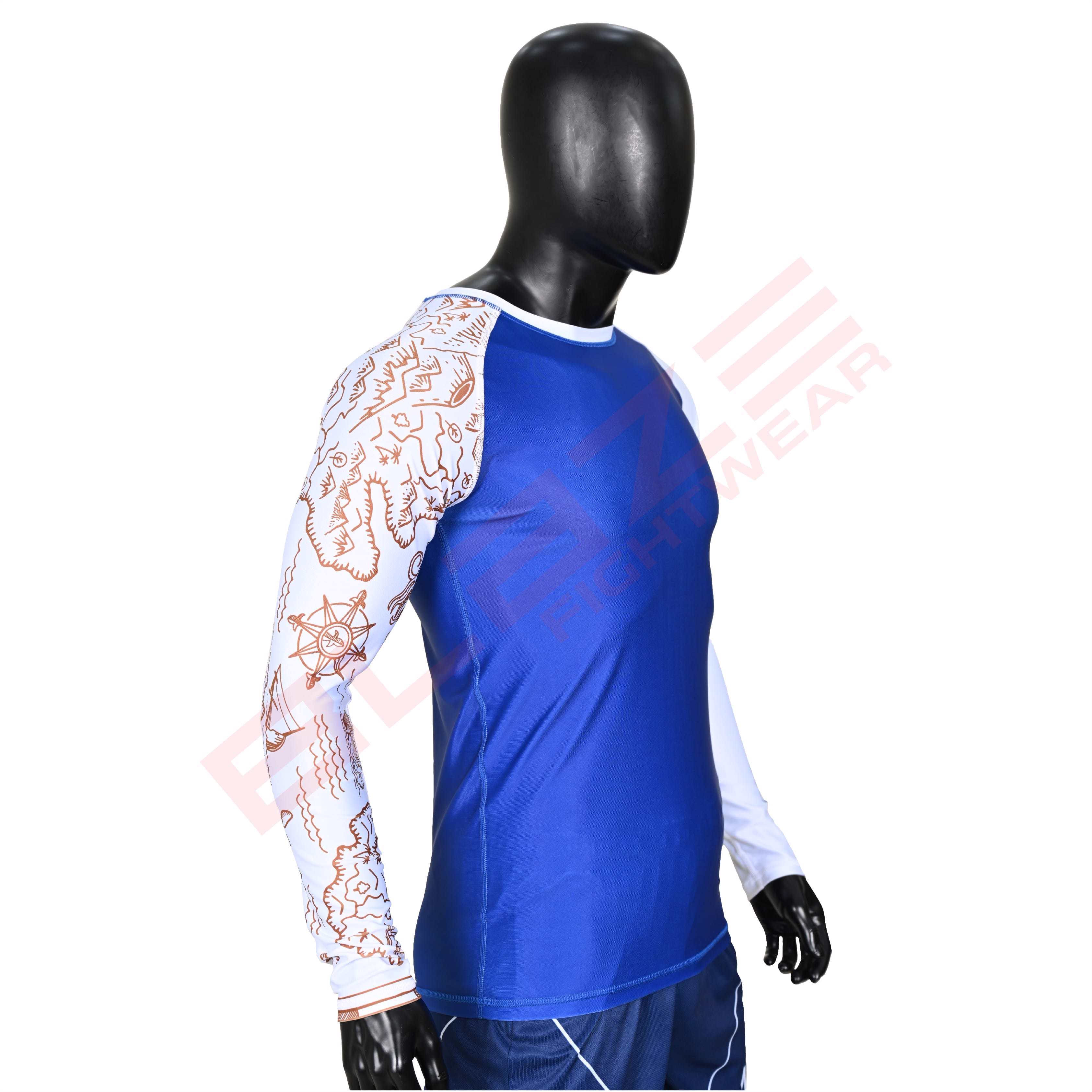 New Customized MMA Rash Guard full Sleeve Rash Guard OEM Sublimation printed High Quality BJJ SUITE 