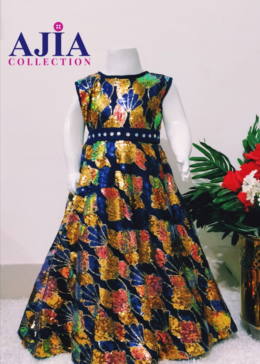 Elegant Blue Embroidered Maxi Dress: Timeless Style & Grace