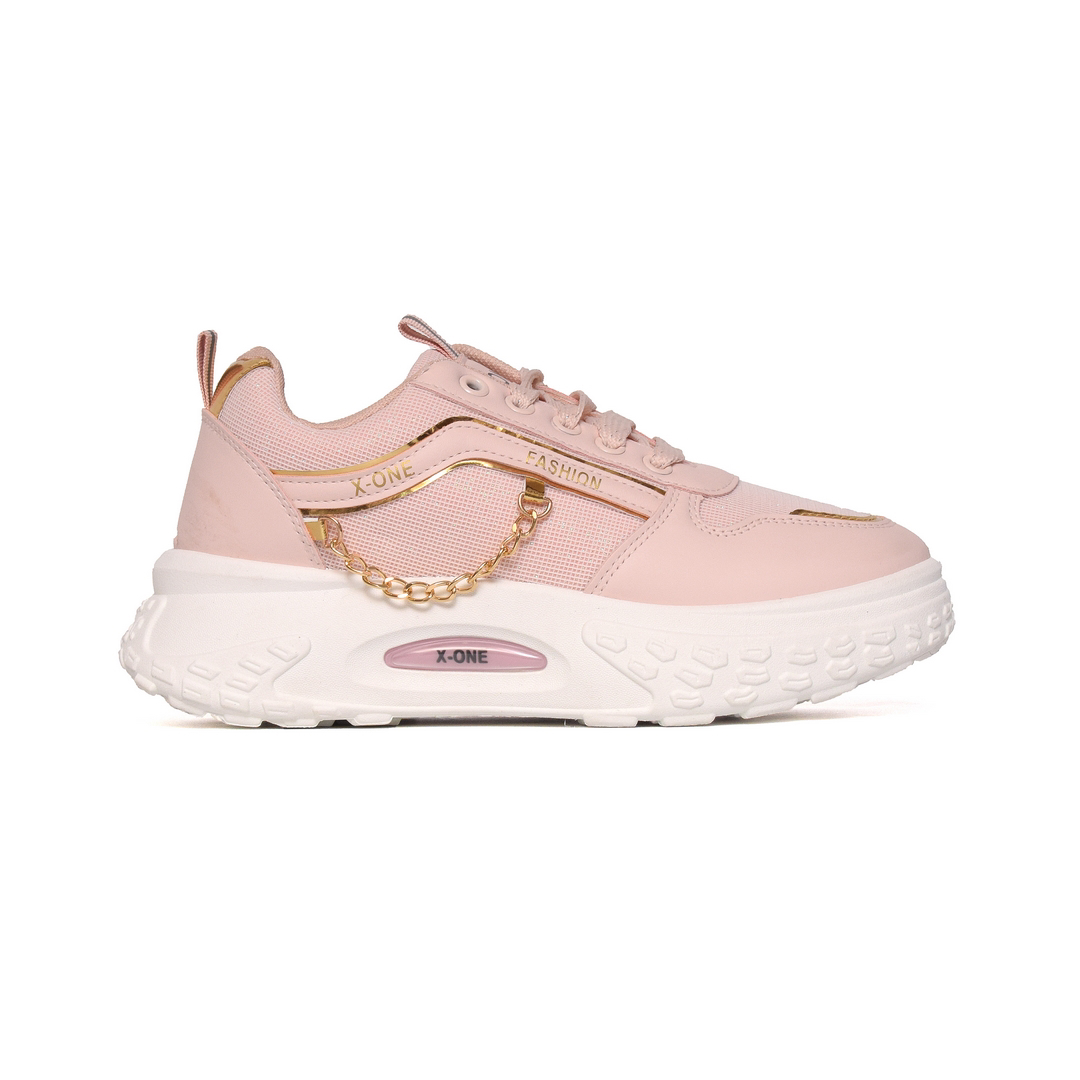 women premium pink chunky sneaker