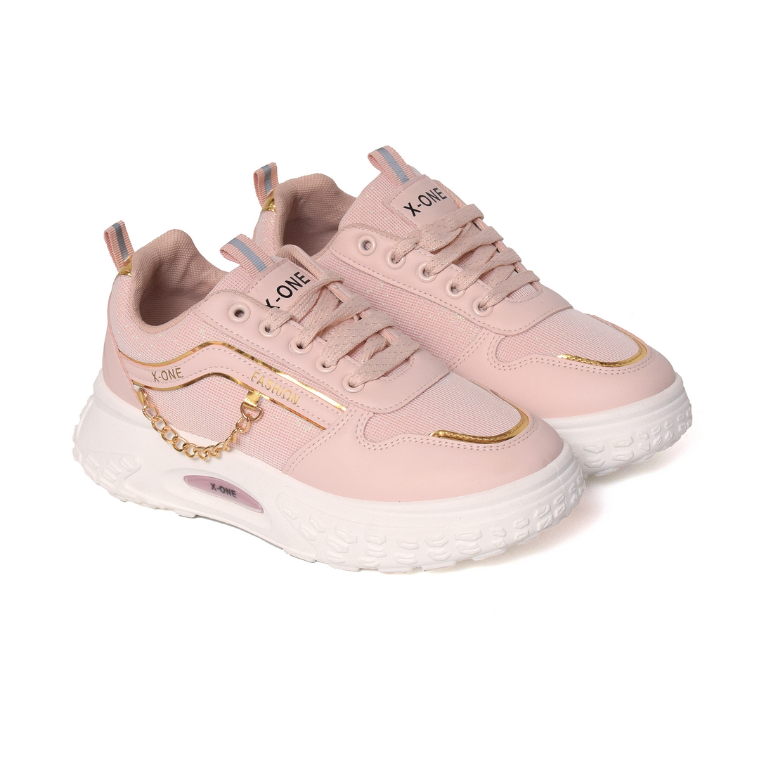 women premium pink chunky sneaker - view 2