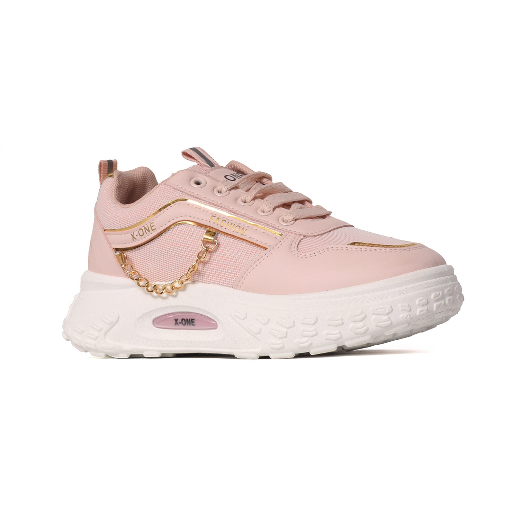 women premium pink chunky sneaker - view 3