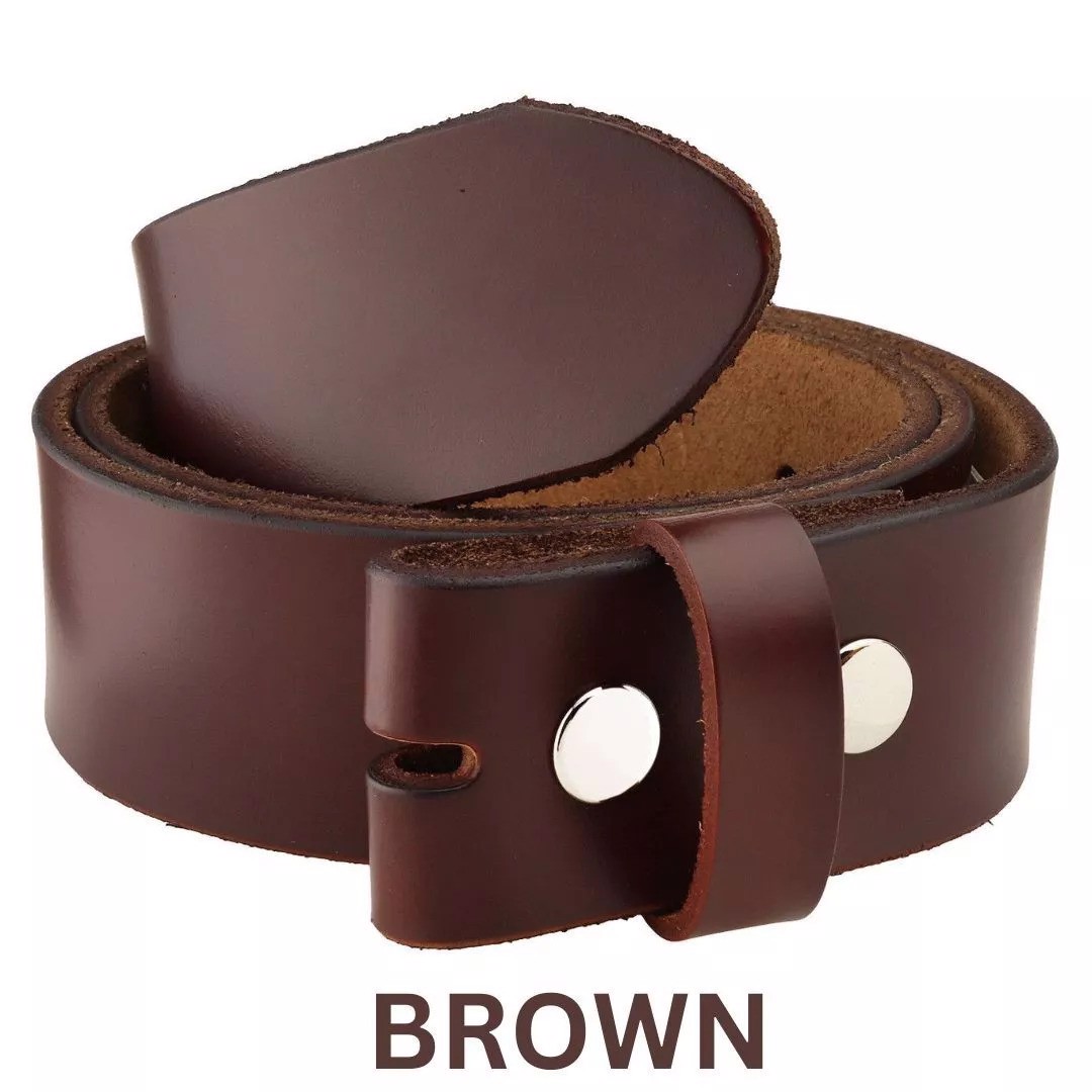 Customized 100% Leather Men's Belt Without Buckle All Size   - view 2