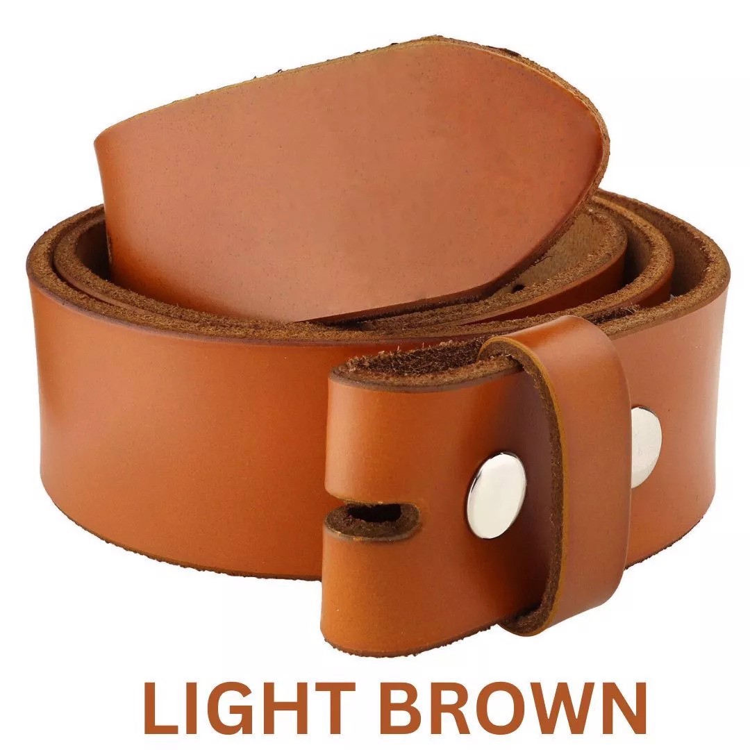 Customized 100% Leather Men's Belt Without Buckle All Size   - view 3