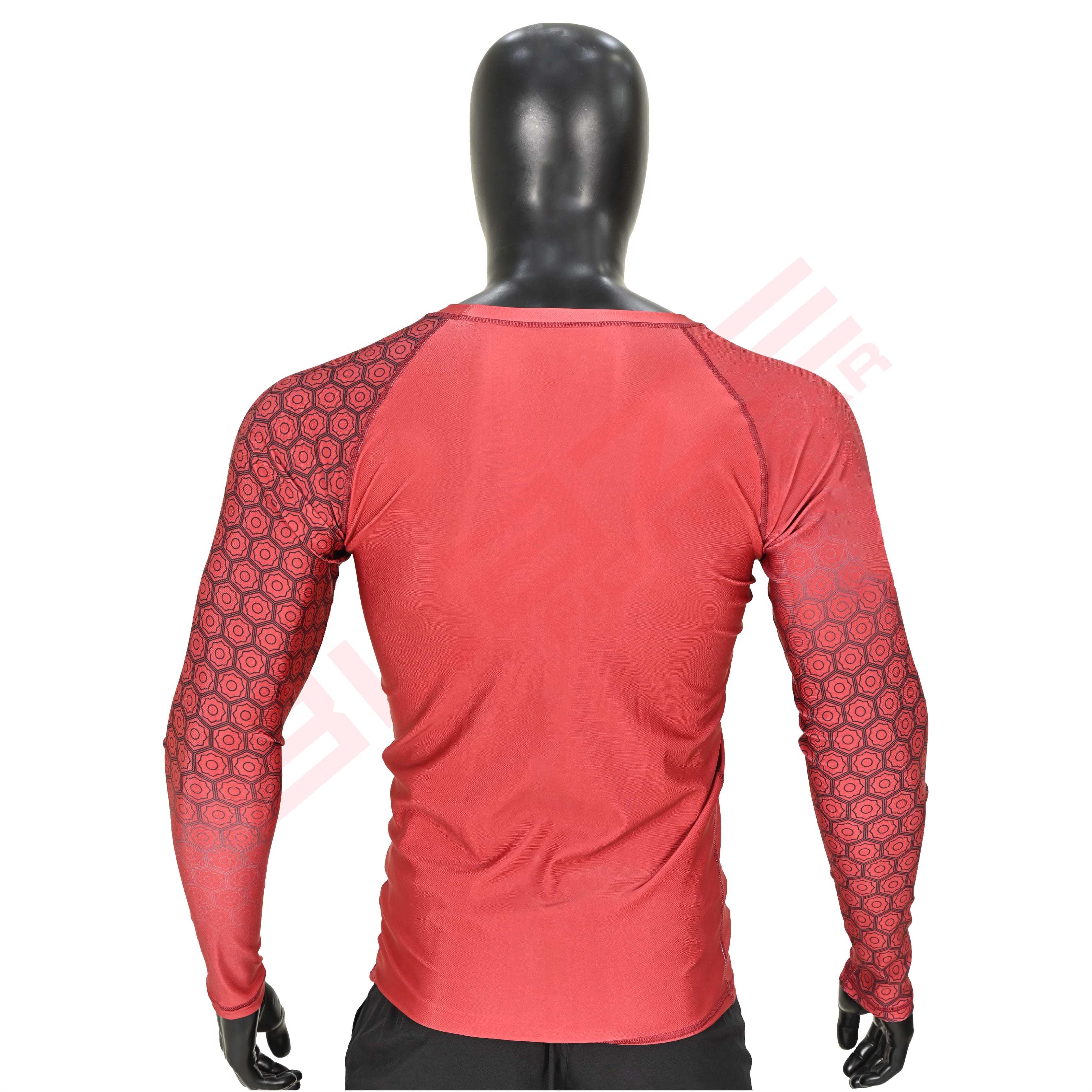 New Customized MMA Rash Guard full Sleeve Rash Guard OEM Sublimation printed High Quality BJJ SUITE  - view 3