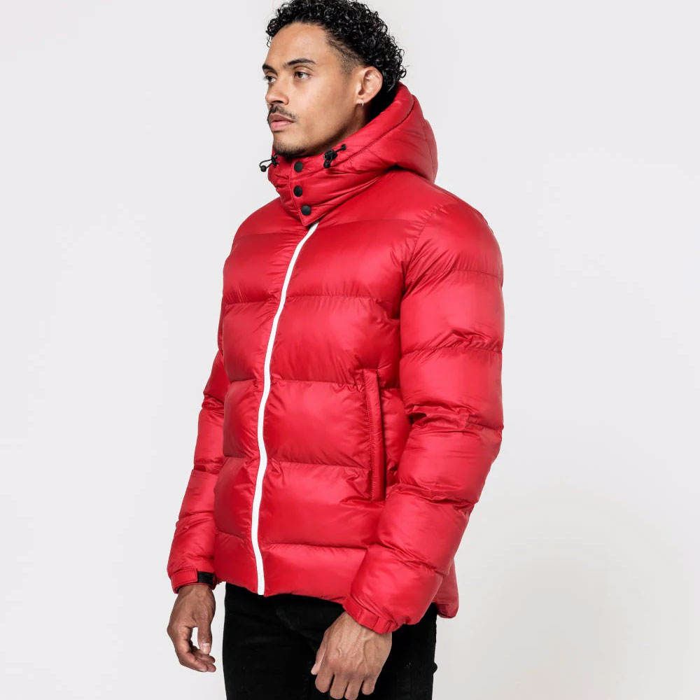 Hooded Fancy Full Print Puffer Coat Luxury Designer Puffer Jacket for Men - view 2