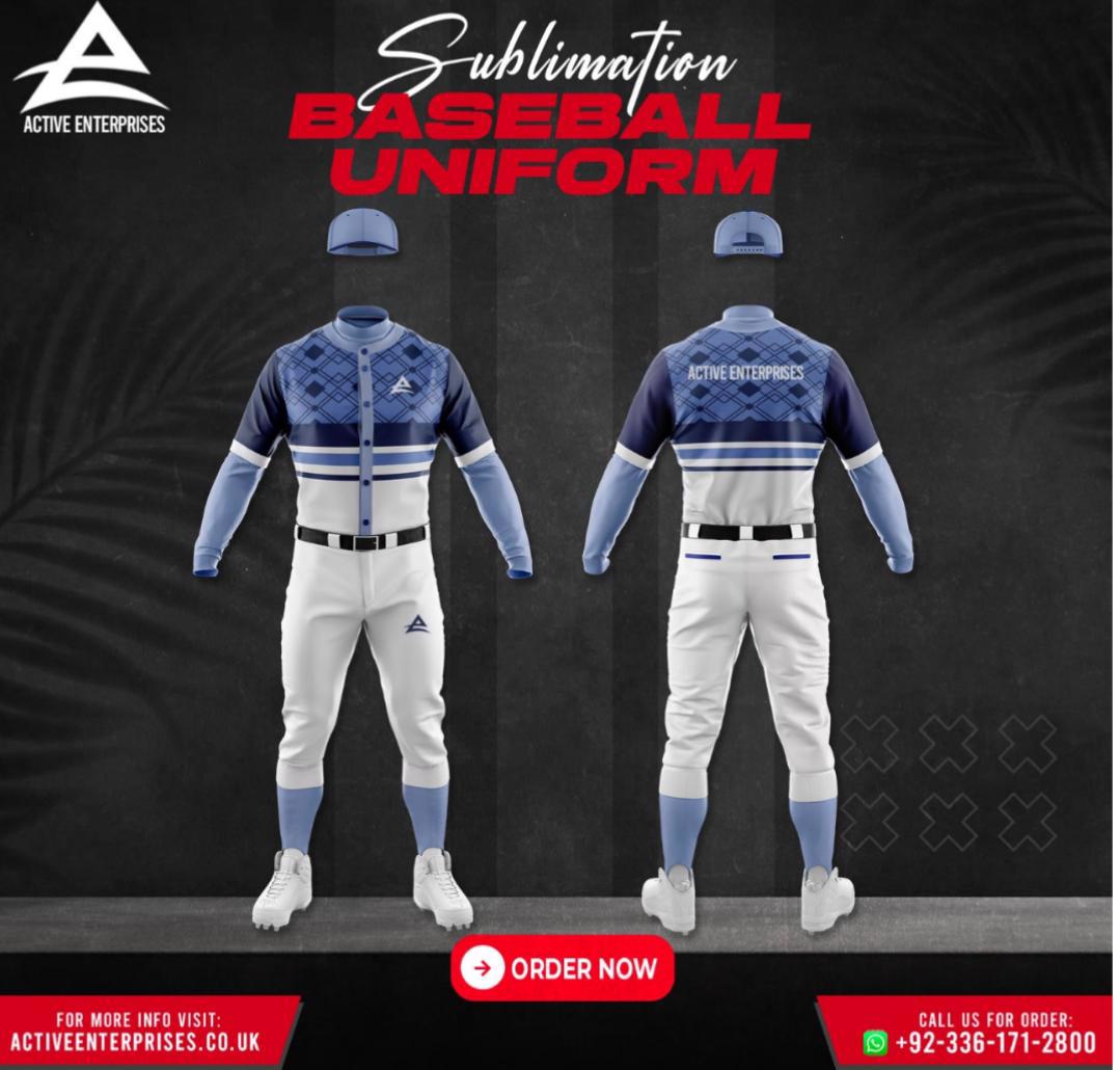  High Quality Baseball Uniform Sublimated With  Customised Logos 
