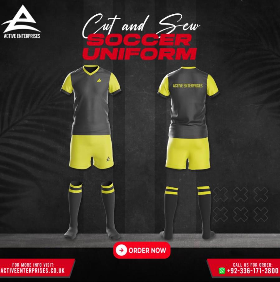 Ultimate Fit: Durable High-Quality Soccer Uniform with Customised Logo 
