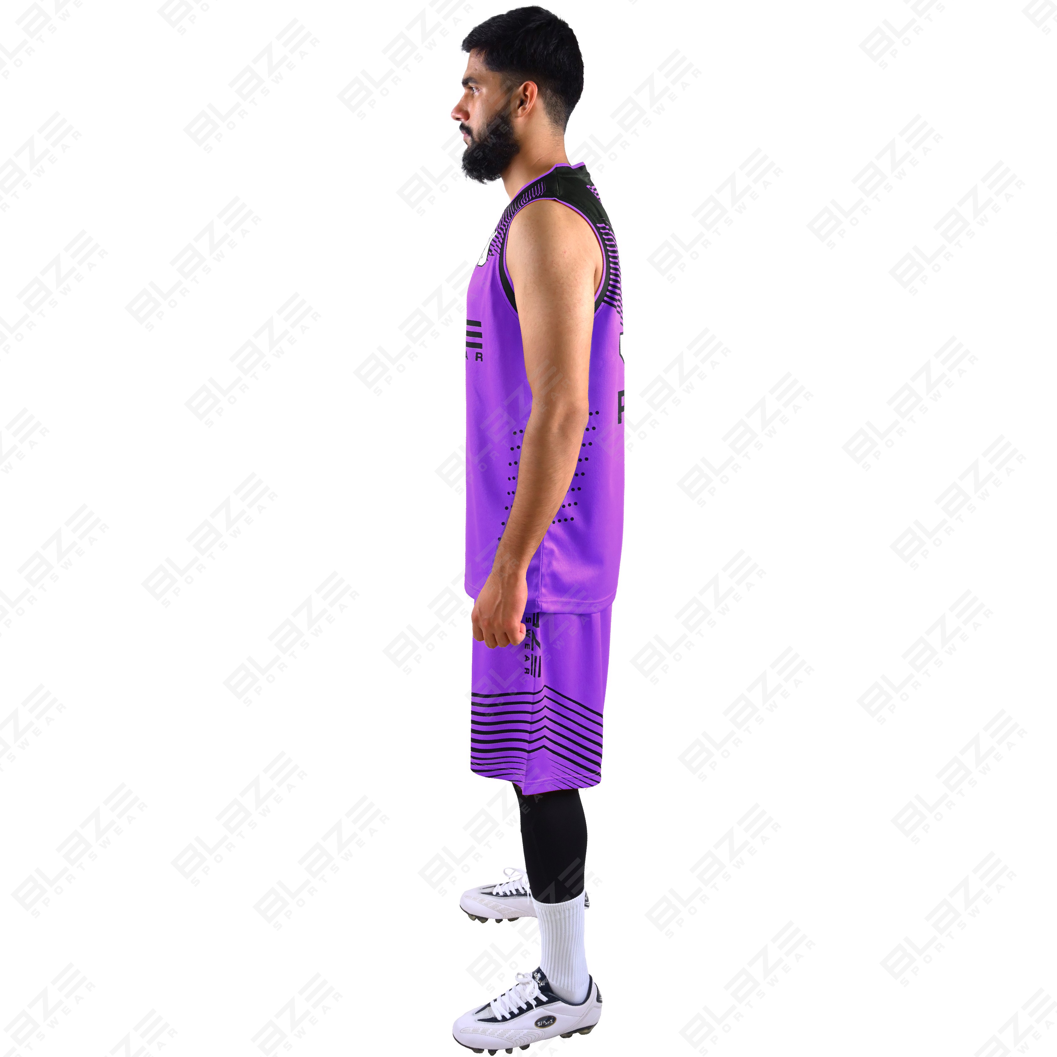 100% polyester Custom basketball uniform with a modern design for men, featuring a trendy kit. - view 2