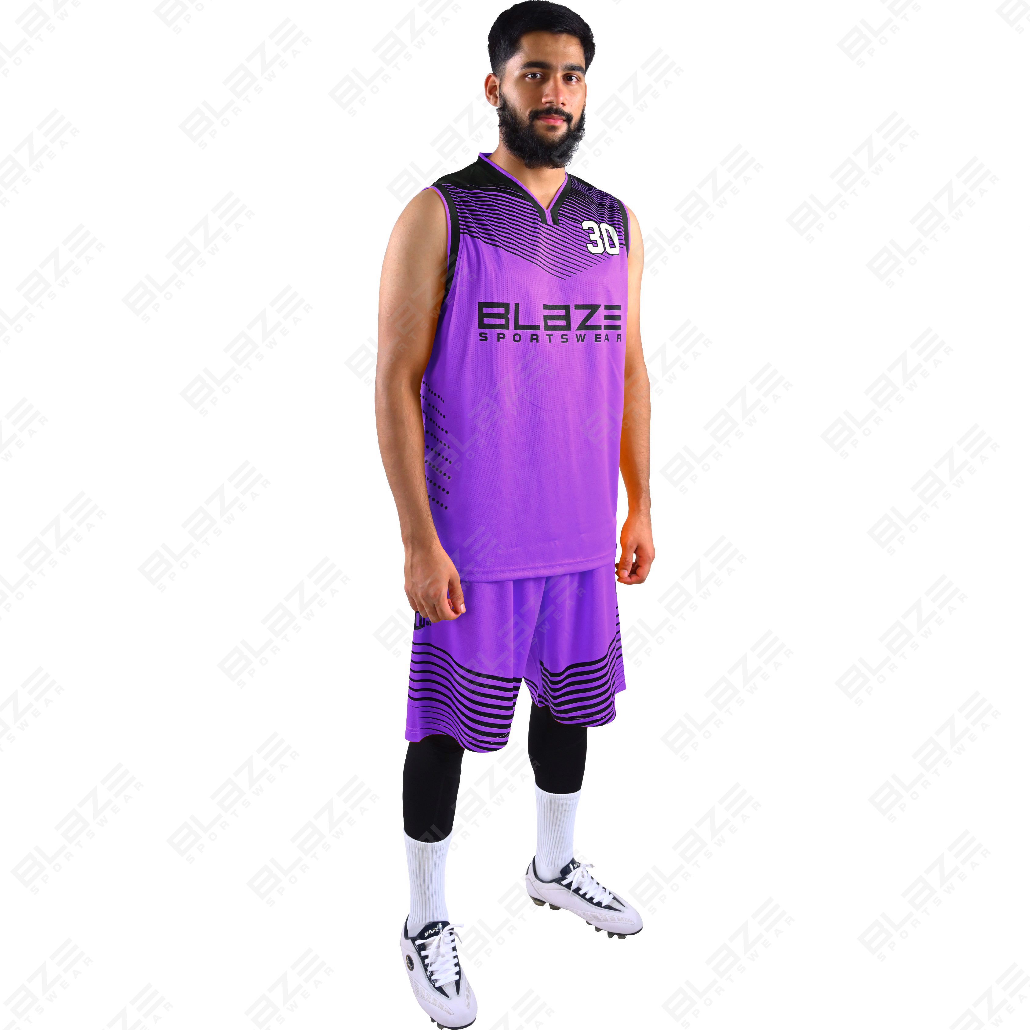 100% polyester Custom basketball uniform with a modern design for men, featuring a trendy kit. - view 6