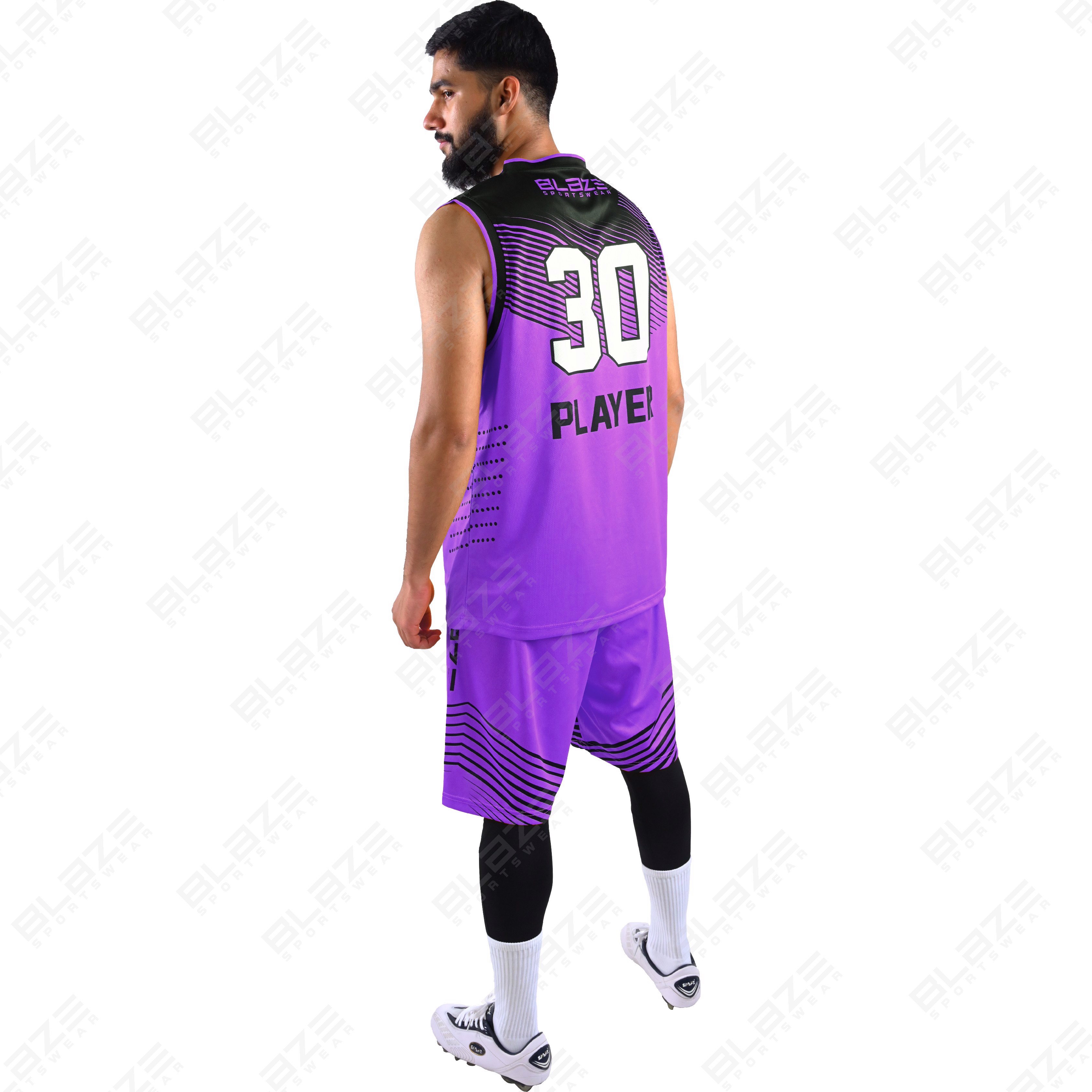 100% polyester Custom basketball uniform with a modern design for men, featuring a trendy kit. - view 7