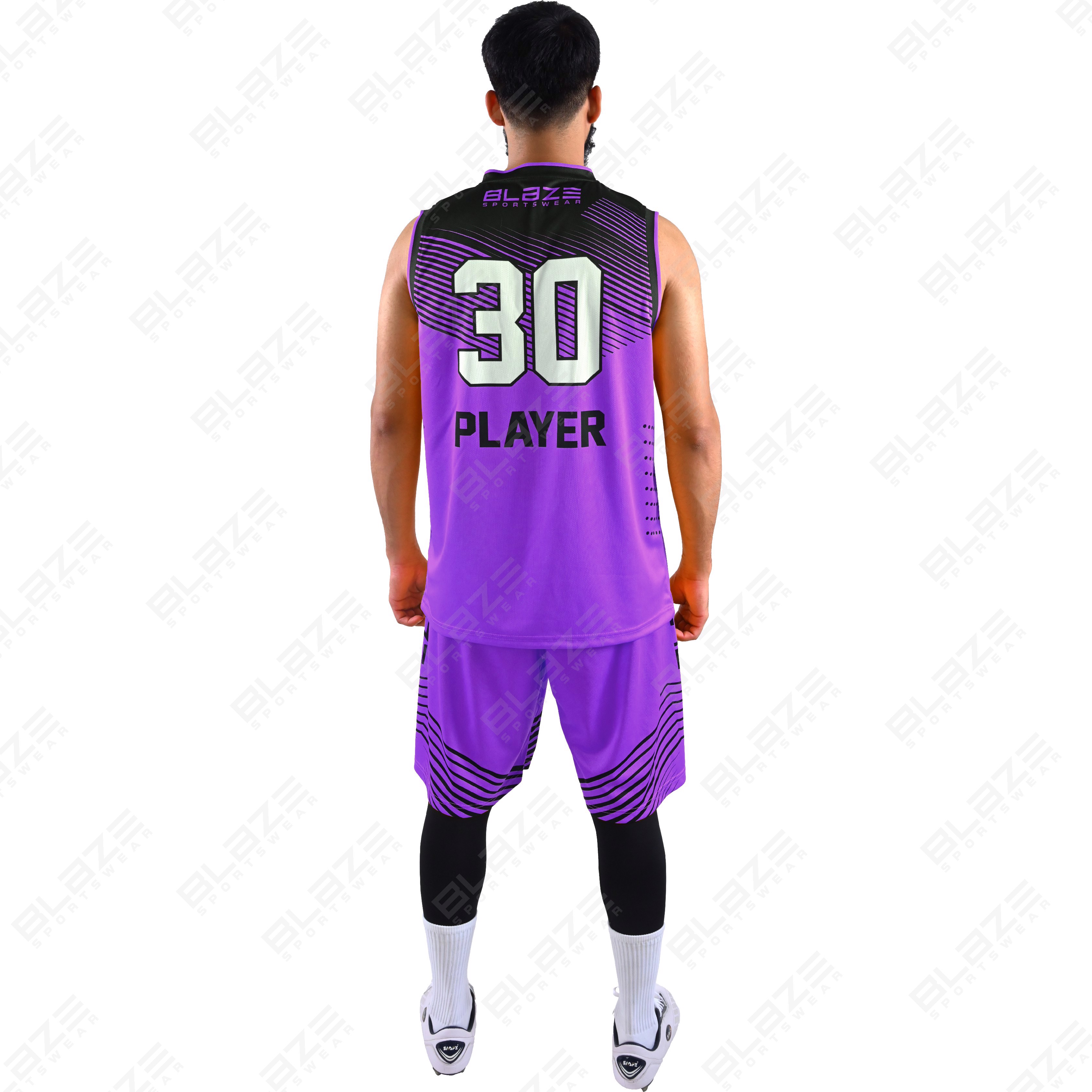 100% polyester Custom basketball uniform with a modern design for men, featuring a trendy kit. - view 8