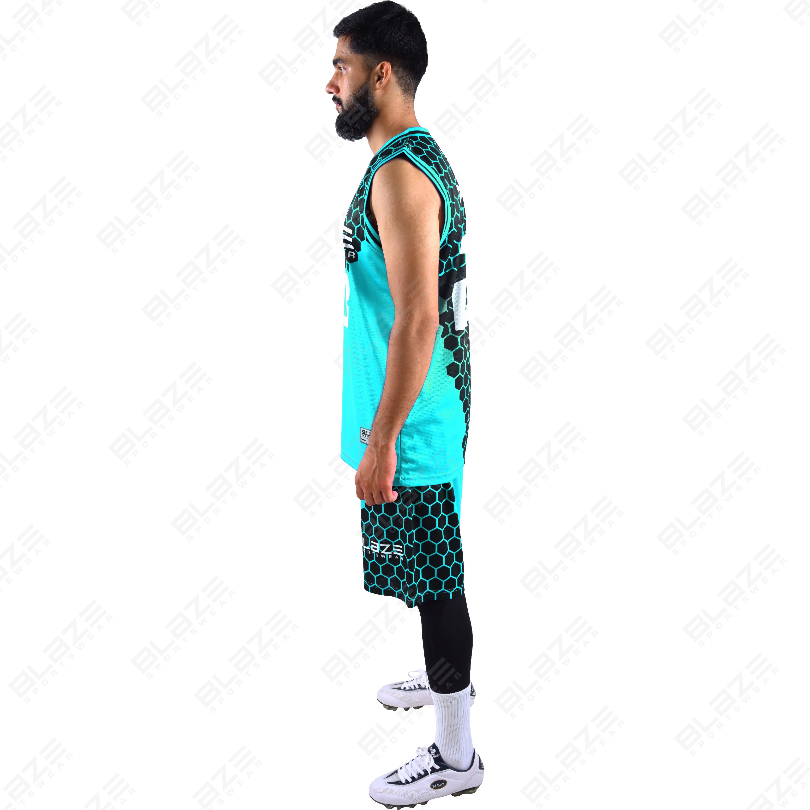  Custom 100% polyester basketball uniform with a Top design for players, featuring a sleek kit - view 2