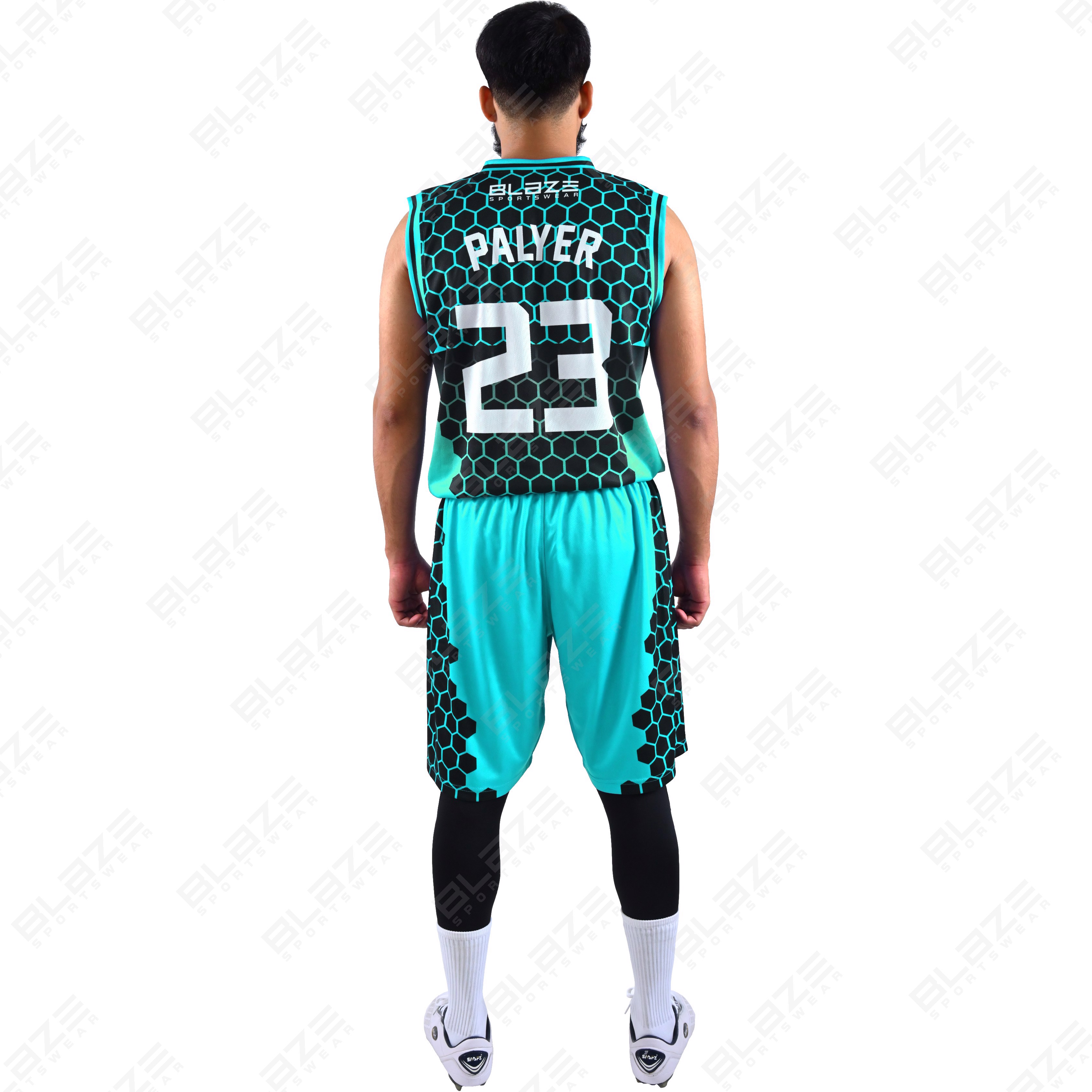  Custom 100% polyester basketball uniform with a Top design for players, featuring a sleek kit - view 9