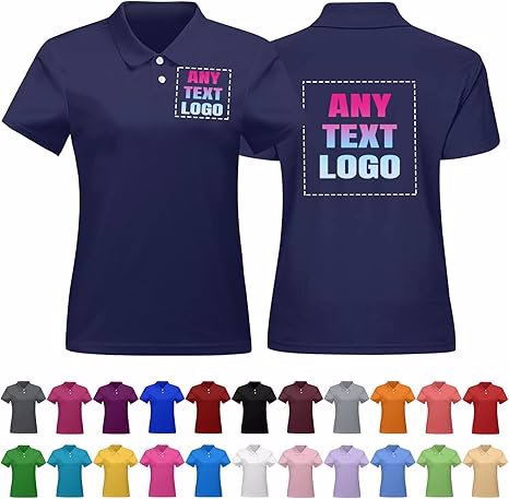  High Quality Polo Shirts With Customised DTF Printing Available In Different Sizes  - view 5