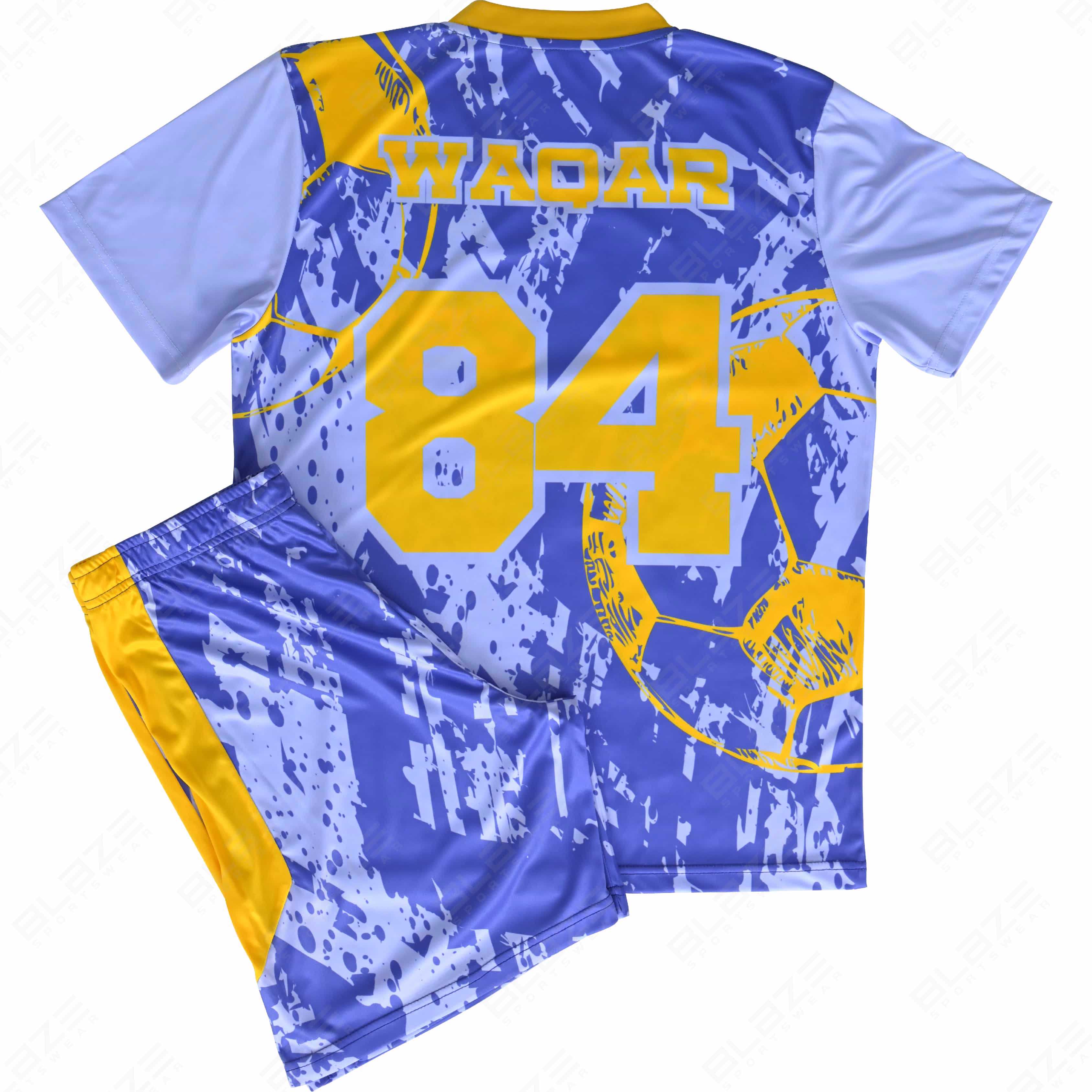 Lightweight 100% polyester soccer kits with digital printing designed for top athletic performance. - view 2