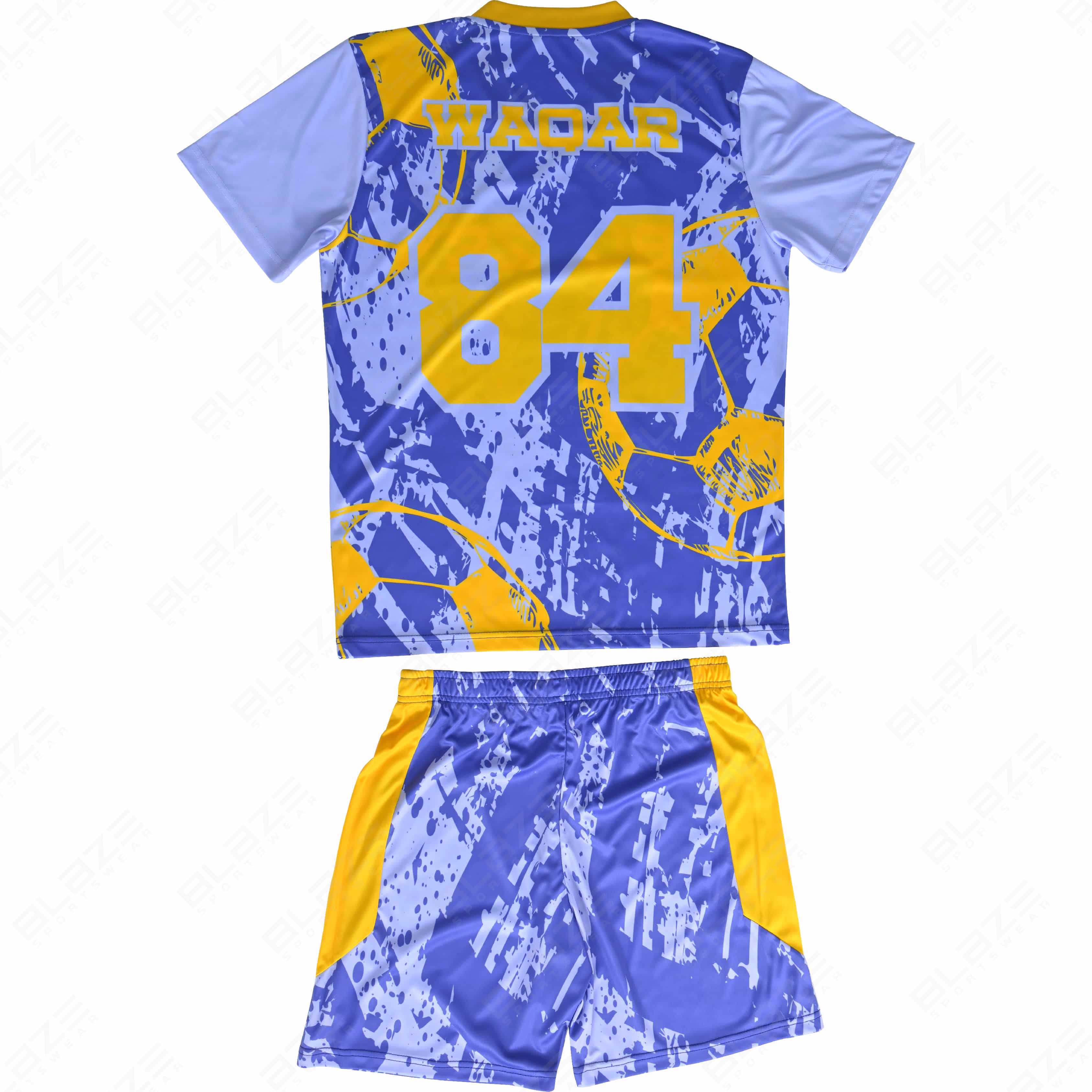 Lightweight 100% polyester soccer kits with digital printing designed for top athletic performance. - view 6