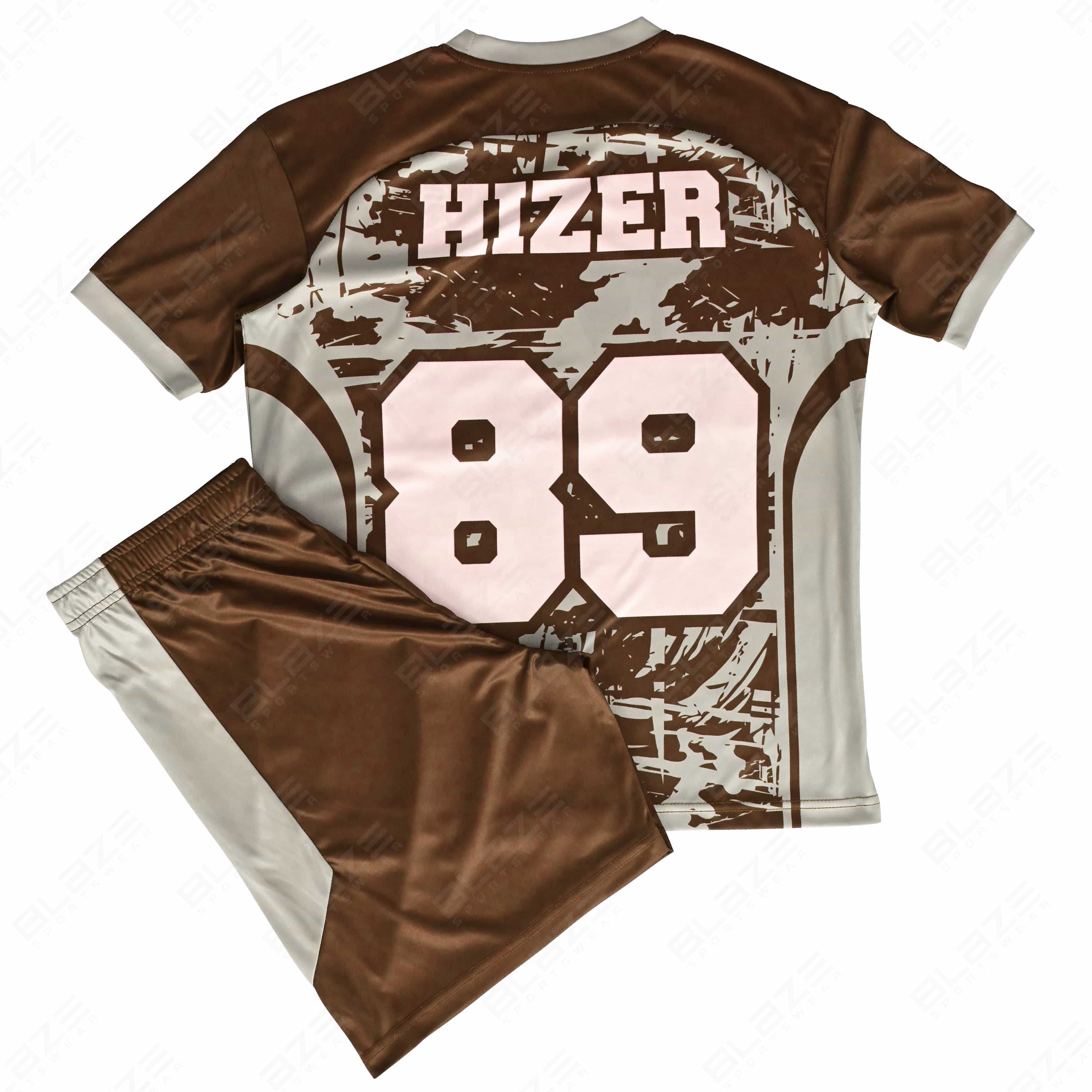Custom lightweight soccer kits made from 100% polyester with digital printing, for peak performance.