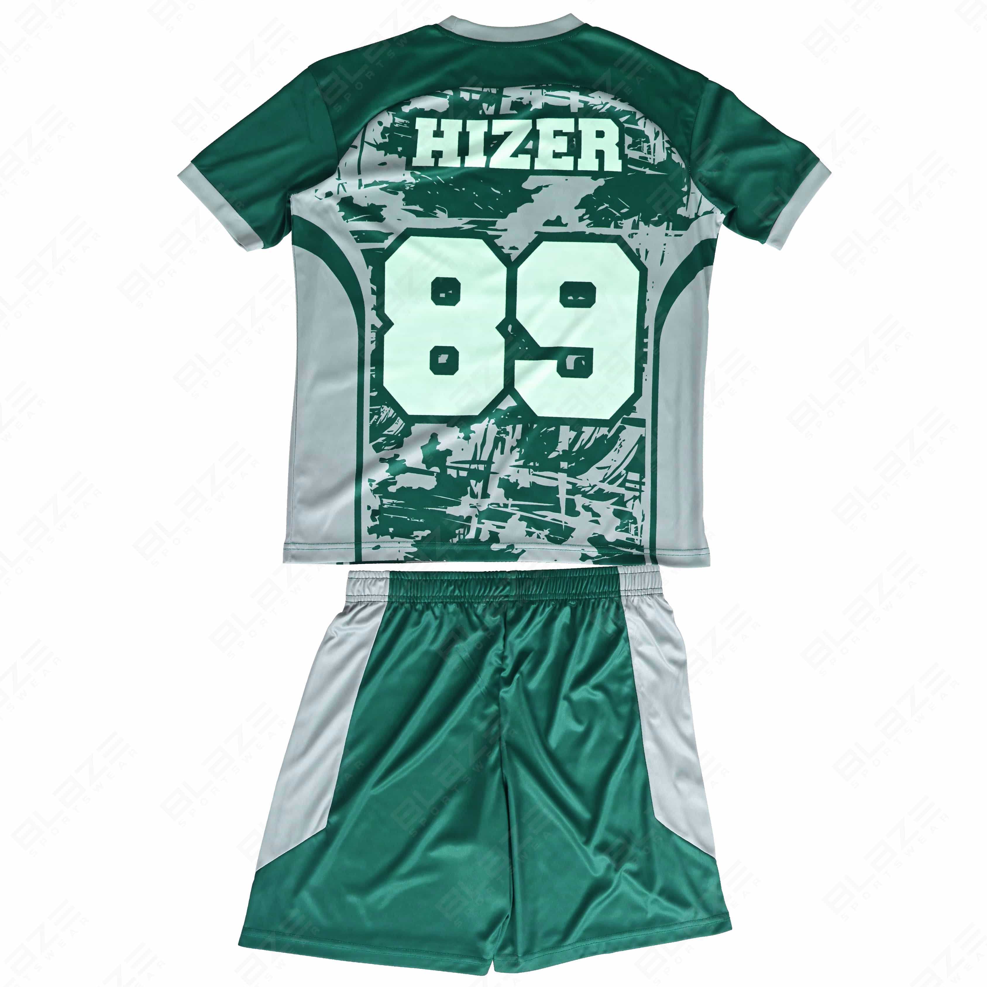  100% lightweight polyester soccer kits with digital printing designed for athletic performance.