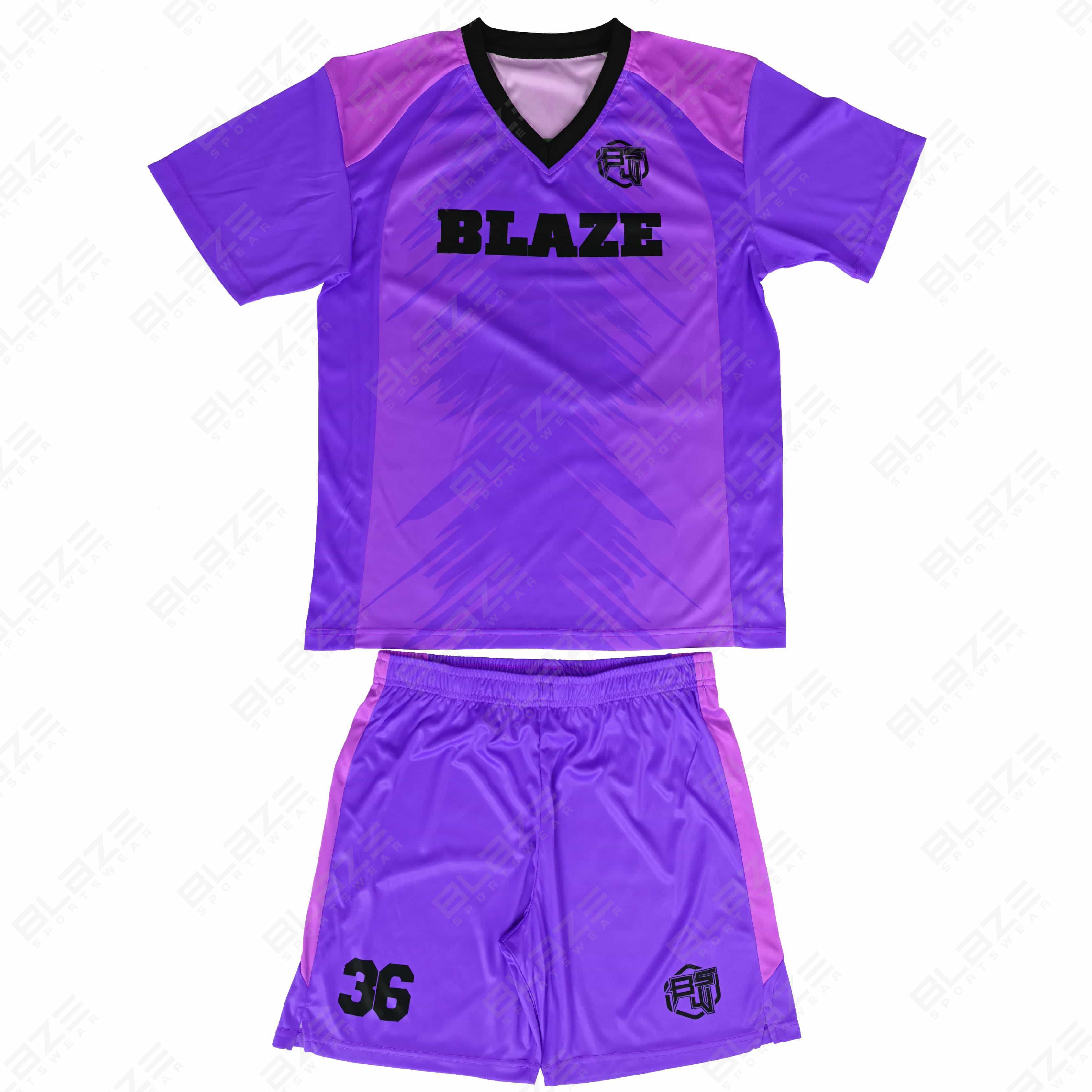 Custom lightweight soccer set made from 100% polyester with digital printing for optimal performance - view 2