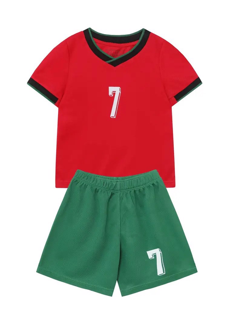 Customize Soccer Uniform Jersey With Shorts For Kids 100% Polyester