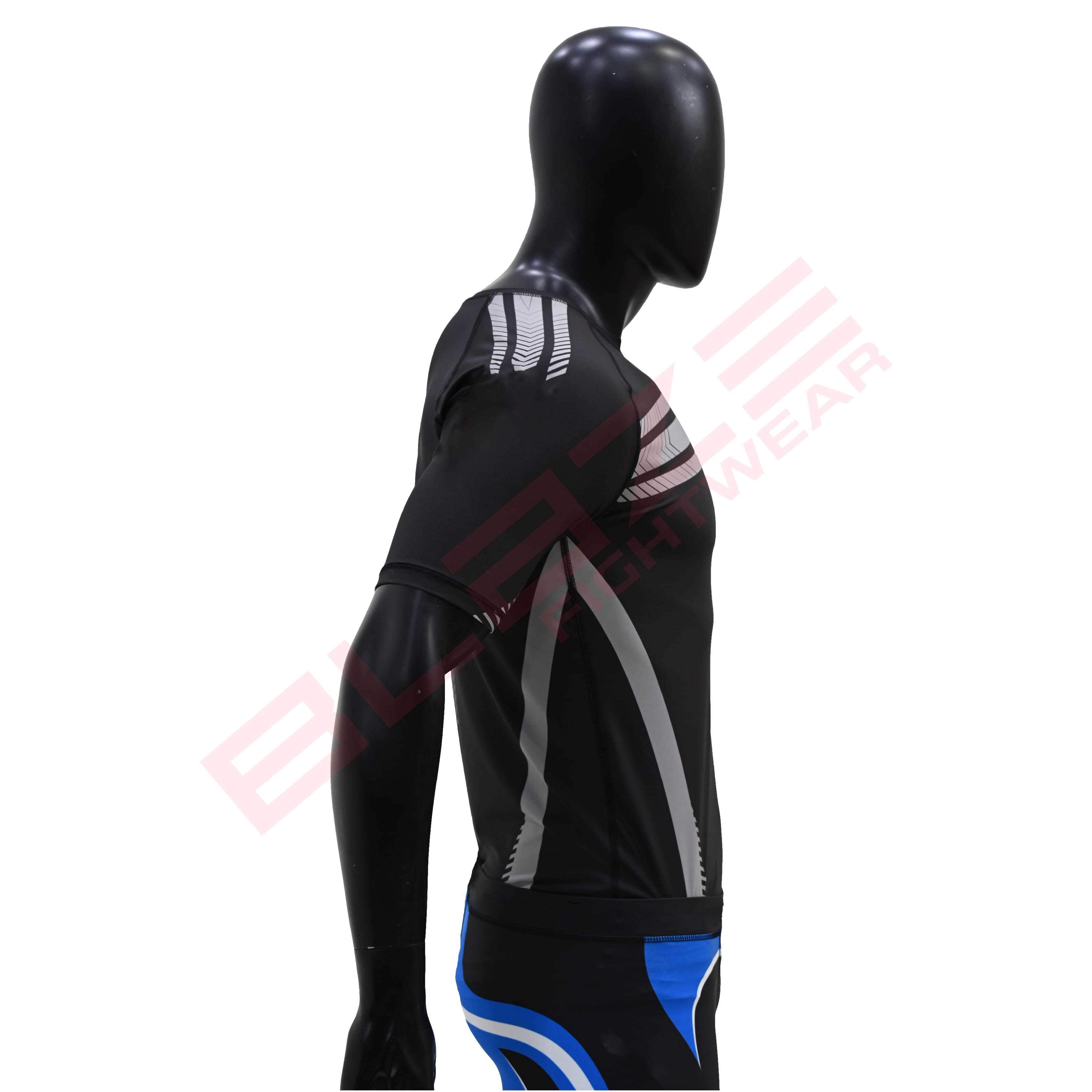 New Customized MMA Rash Guard full Sleeve Rash Guard OEM Sublimation printed High Quality BJJ SUITE  - view 2