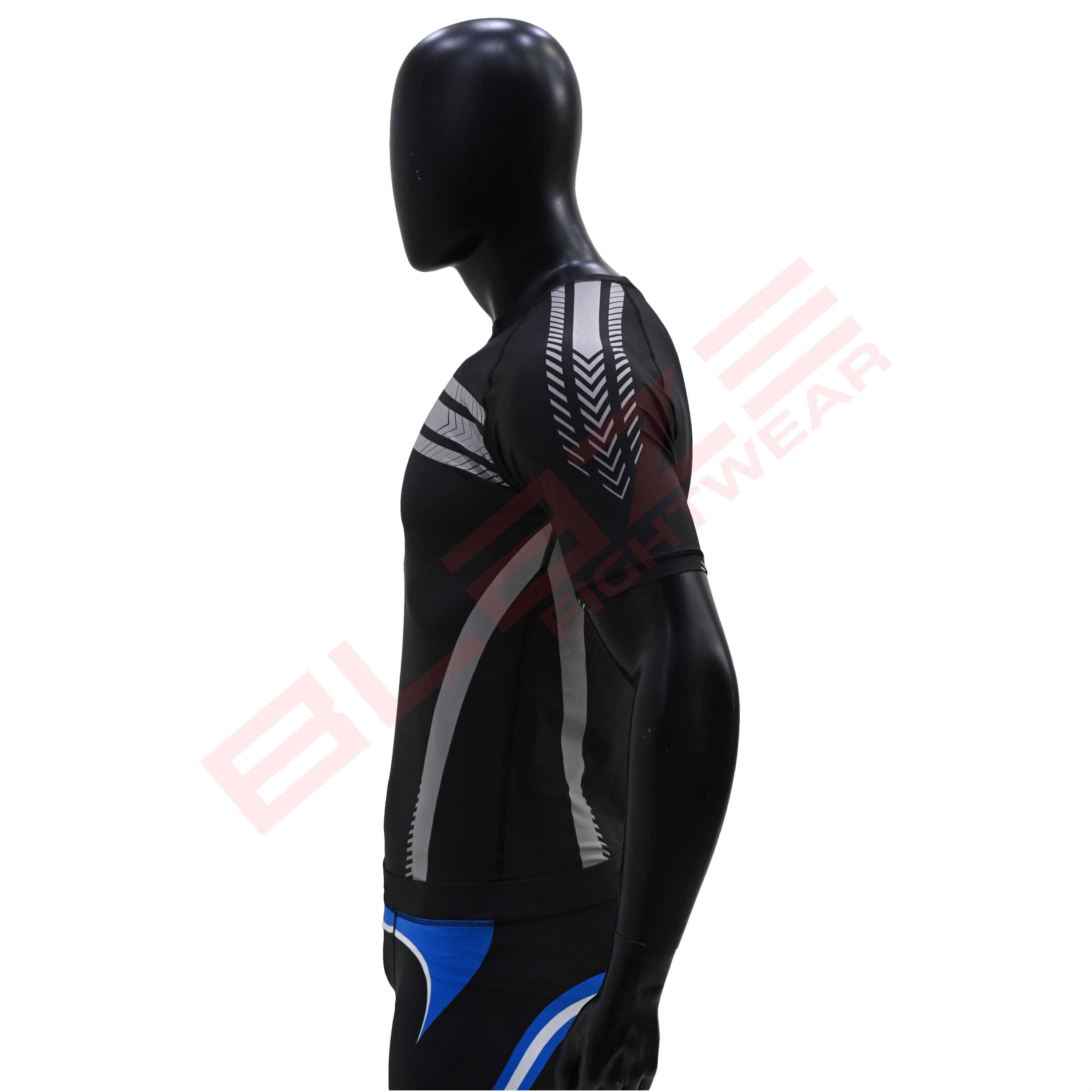 New Customized MMA Rash Guard full Sleeve Rash Guard OEM Sublimation printed High Quality BJJ SUITE  - view 3