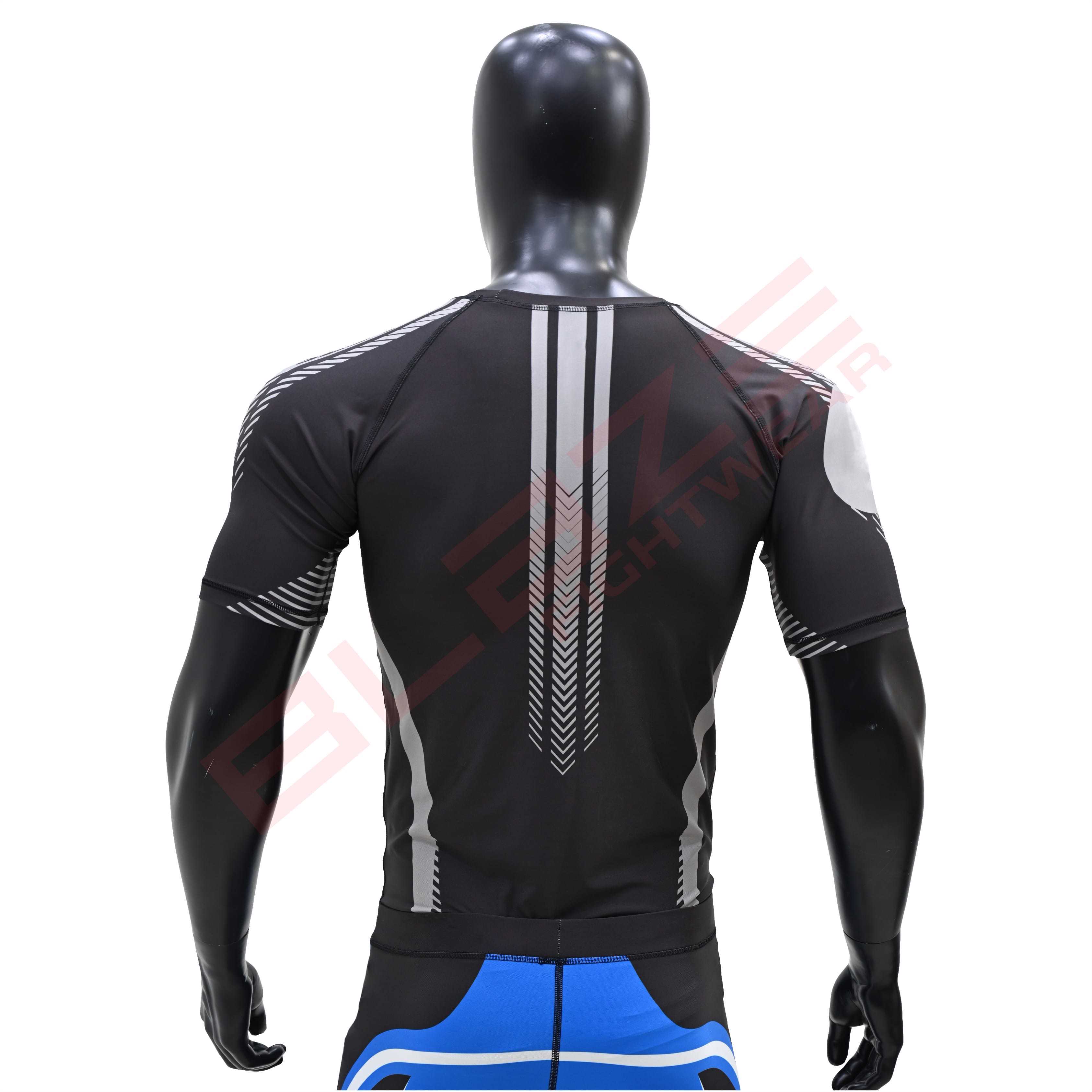 New Customized MMA Rash Guard full Sleeve Rash Guard OEM Sublimation printed High Quality BJJ SUITE  - view 4