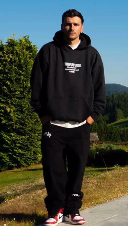Customized OEM Men's hoodies digital printed pullovers oversized drop shoulder hip hop streetwear - view 4