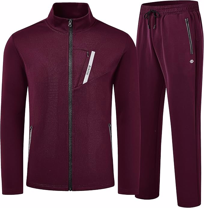 Mens Tracksuit Jogging Sports Sweatsuit Comfortable Outfits Casual Athletic Pants Full zip 