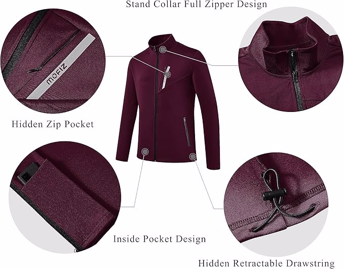 Mens Tracksuit Jogging Sports Sweatsuit Comfortable Outfits Casual Athletic Pants Full zip  - view 2
