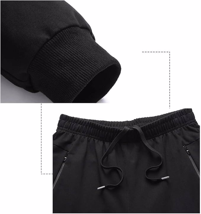 Men's Athletic Tracksuit Casual 2 Piece Running Jogging Track Suit Sets Long Sleeve Full Zip Hooded - view 2