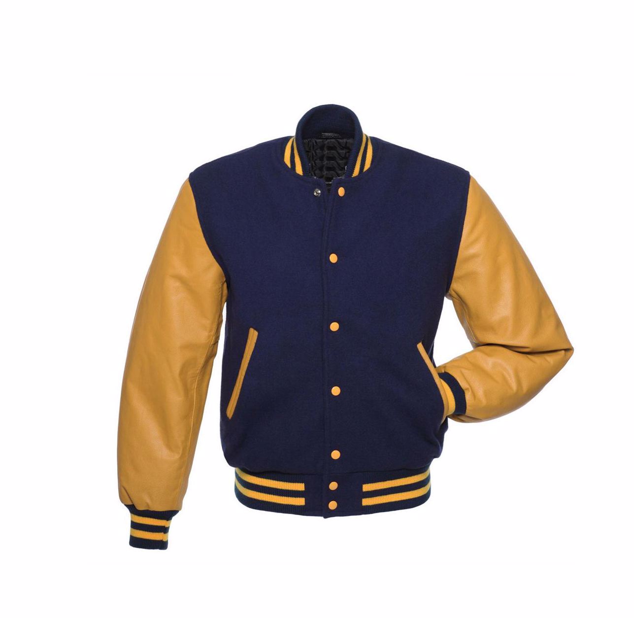 Custom made 100% polyester satin varsity jacket
