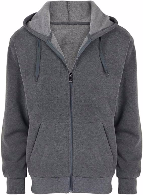 Fleece Hoodies for Men Zipper Lightweight Spring Long Sleeve Active Mens Jackets Sports Full Zip 